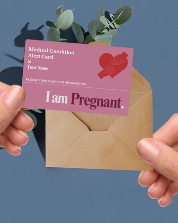 Pregnant Medical Alert Card
