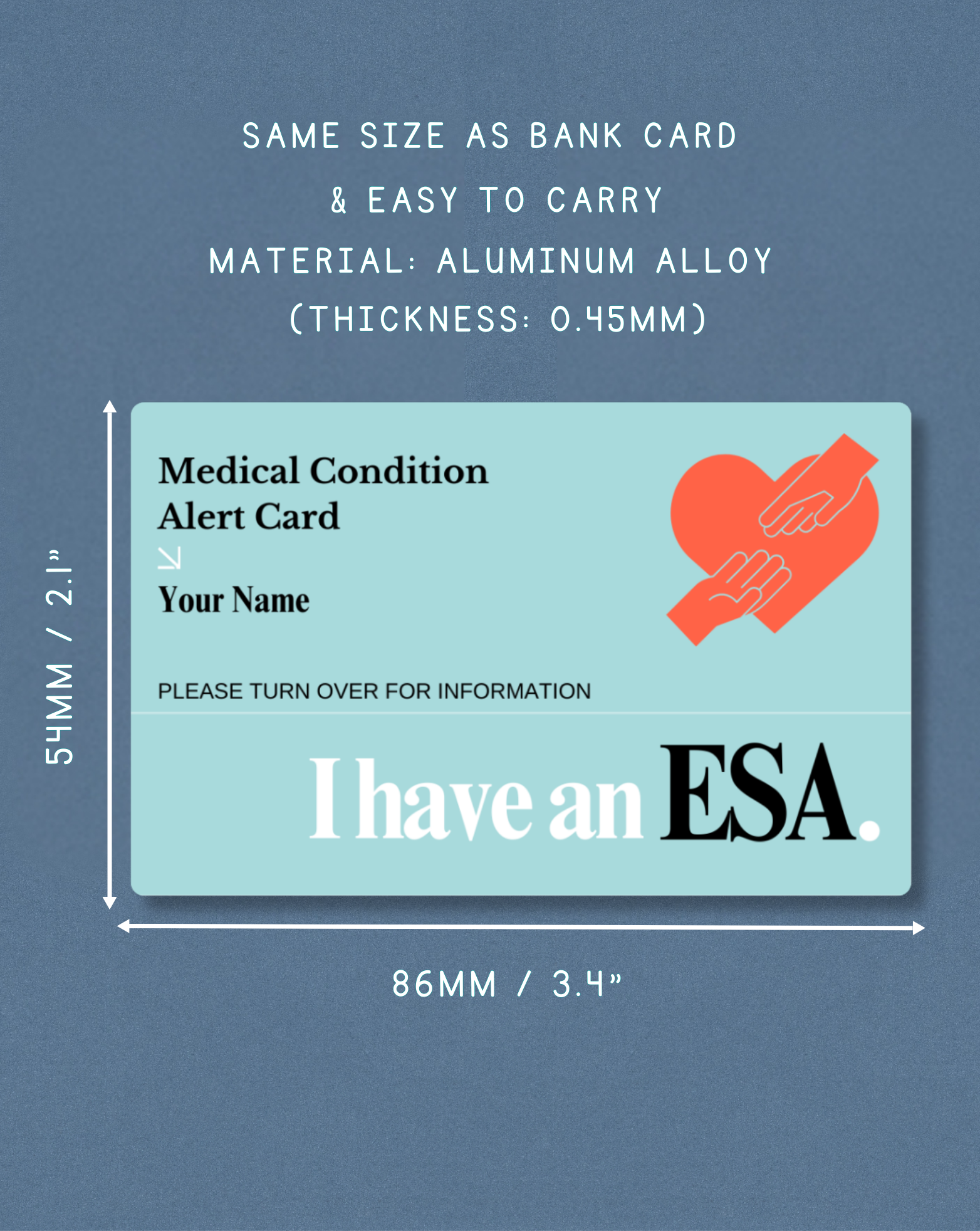 ESA Medical Alert Card