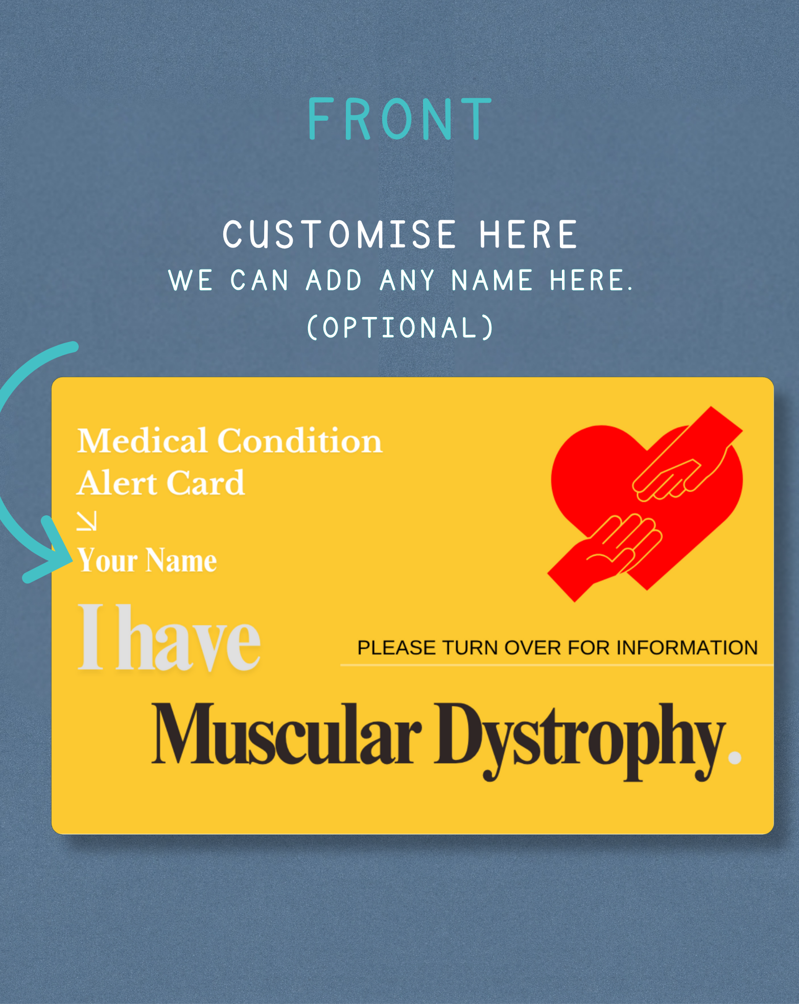 Muscular Dystrophy Medical Alert Card