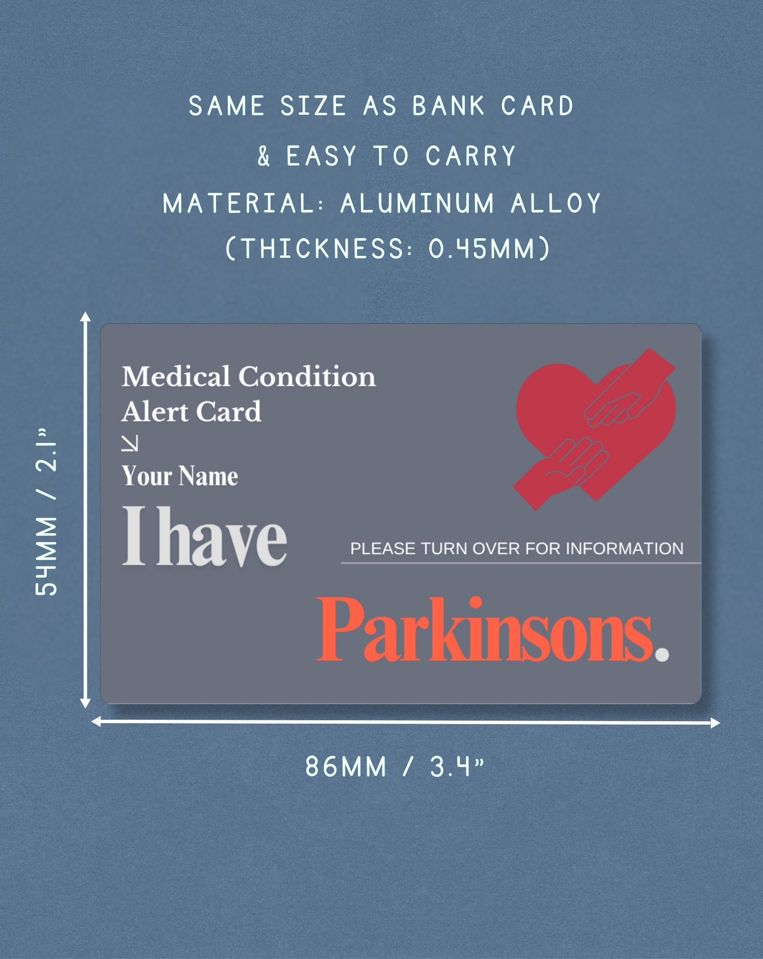 Parkinson’s Medical Alert Card