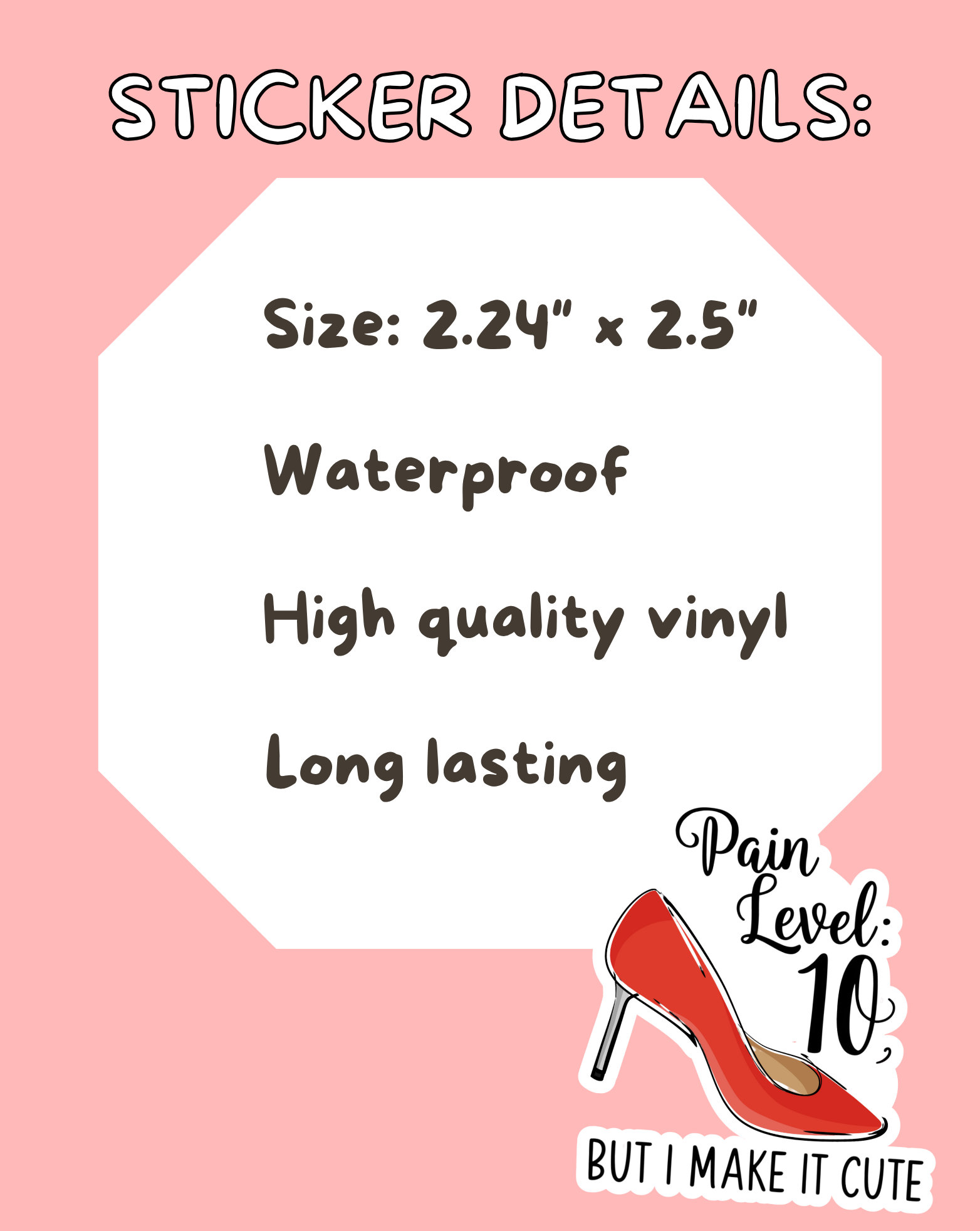 Pain Level 10 Sticker