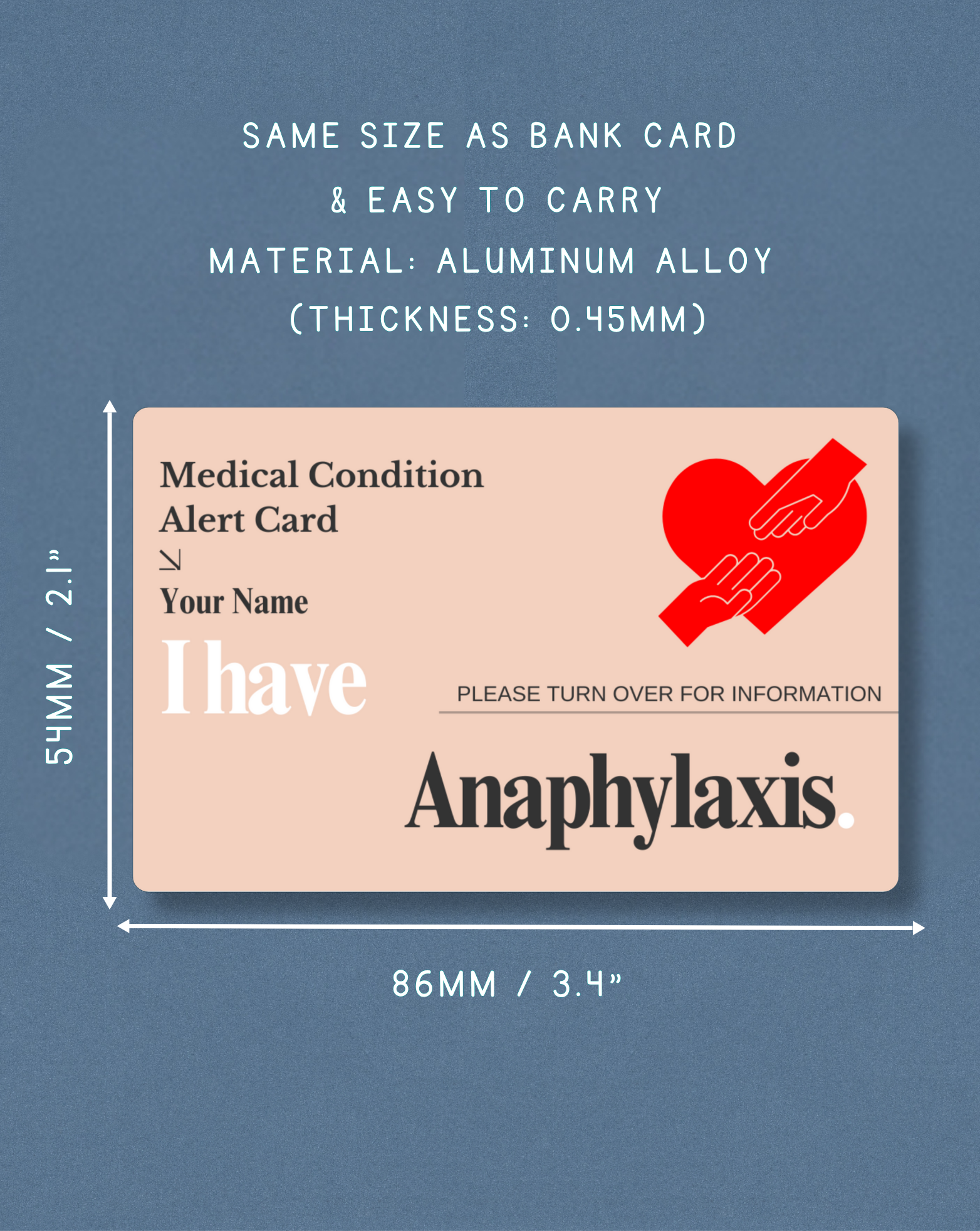 Anaphylaxis Alert Card