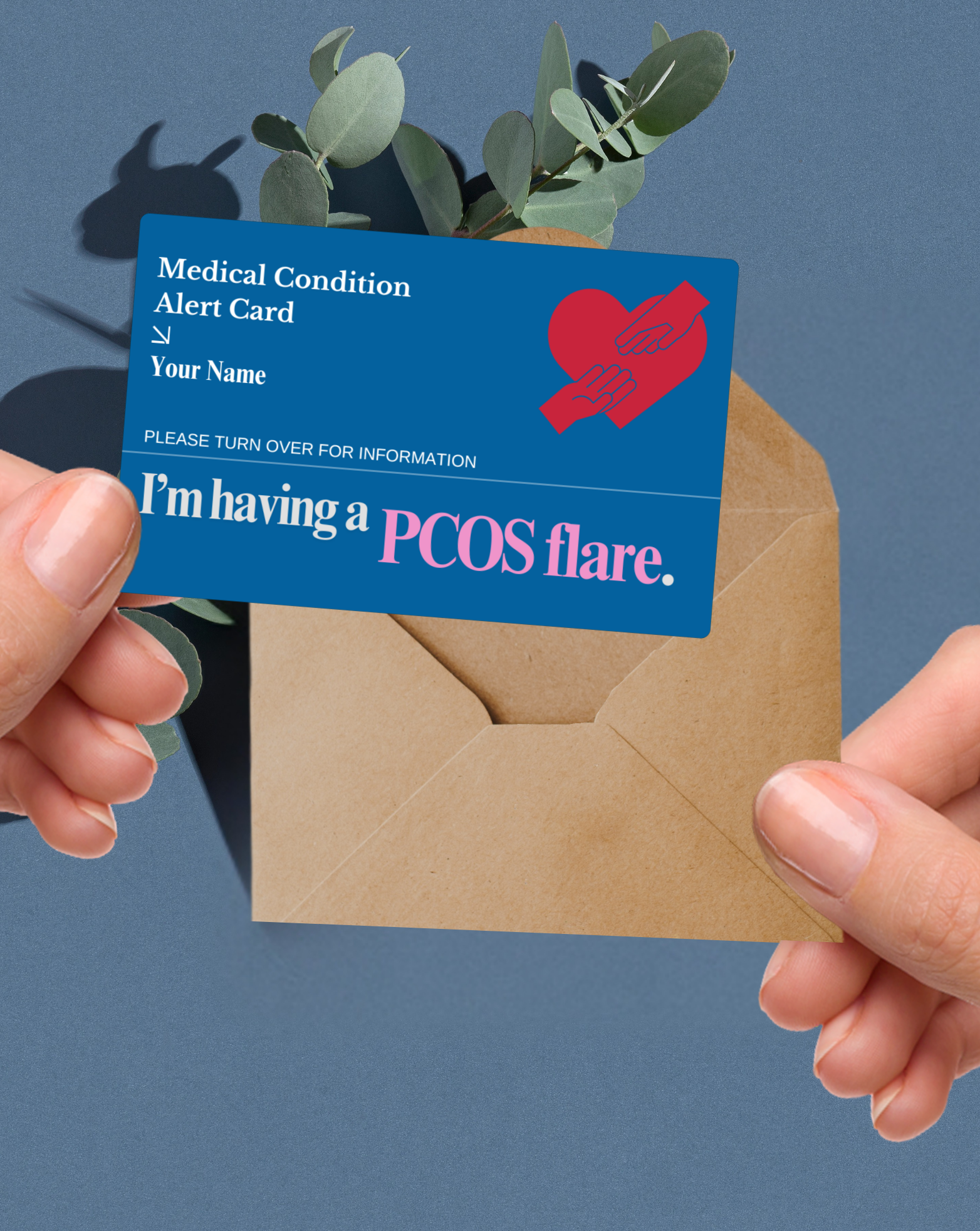PCOS Flare Medical Alert Card