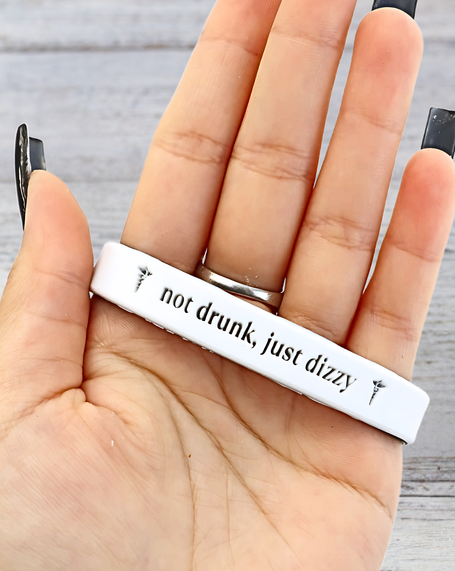 Not Drunk, Just Dizzy - Funny Alert Bracelet