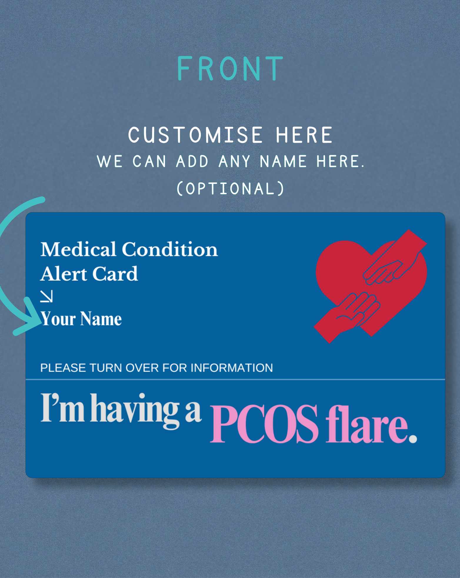 PCOS Flare Medical Alert Card