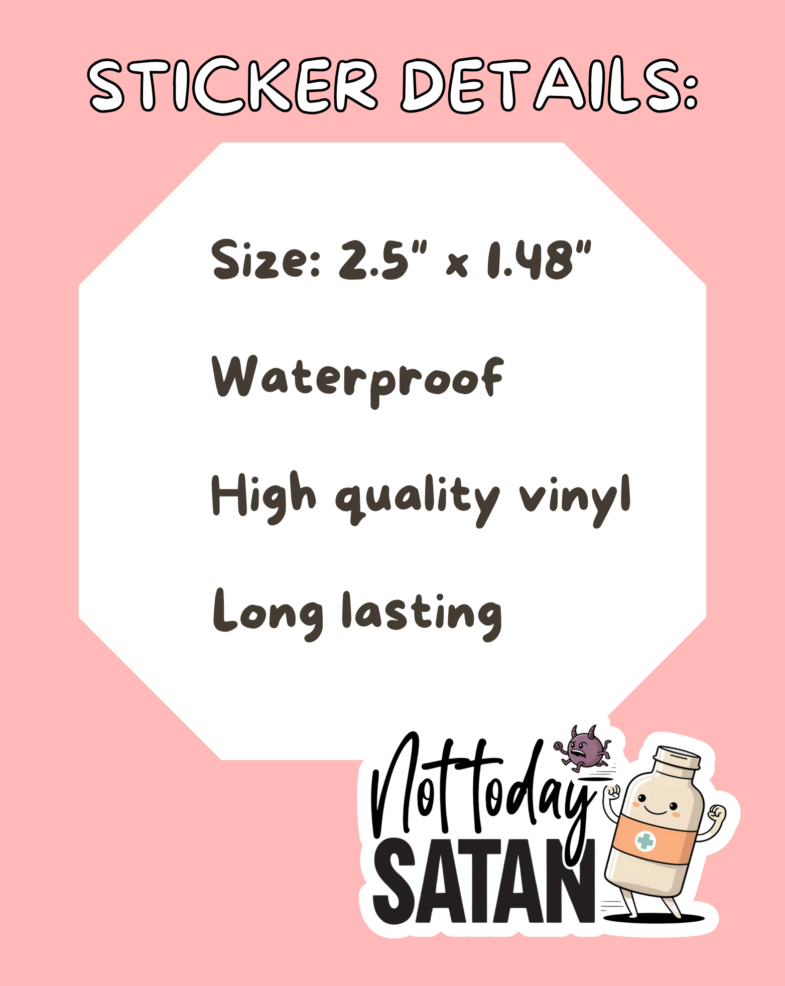 Not Today satan Sticker