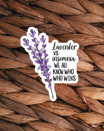 Lavender vs Insomnia Sticker
