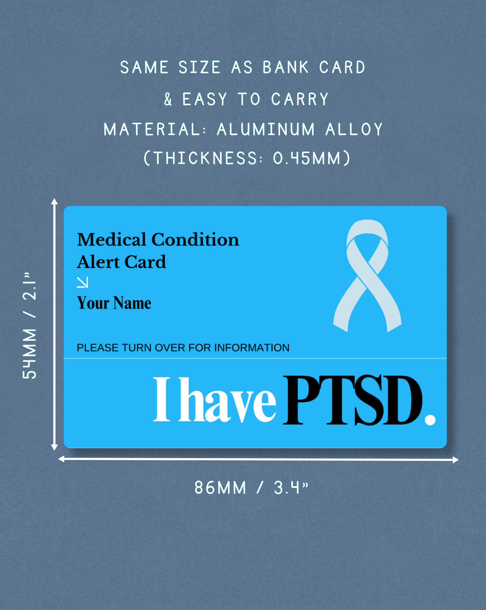 PTSD Medical Alert Card