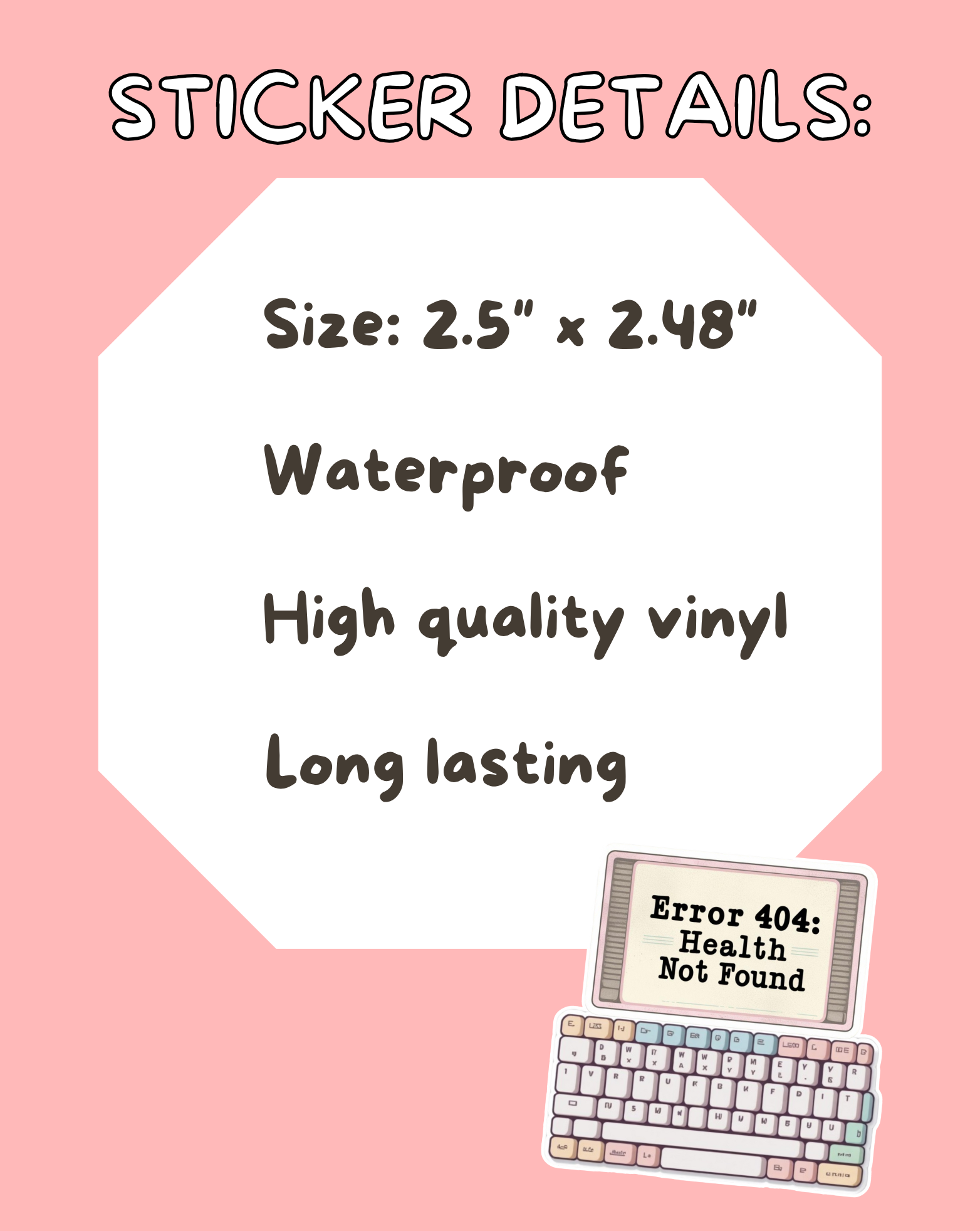 Error: Health Not Found Sticker