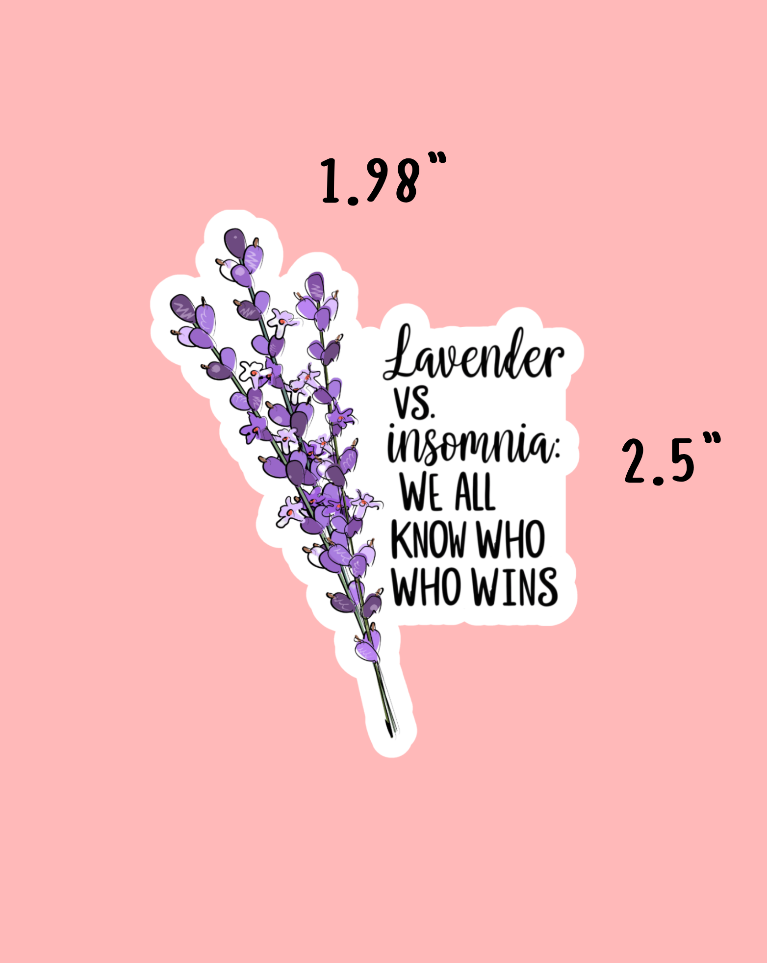 Lavender vs Insomnia Sticker