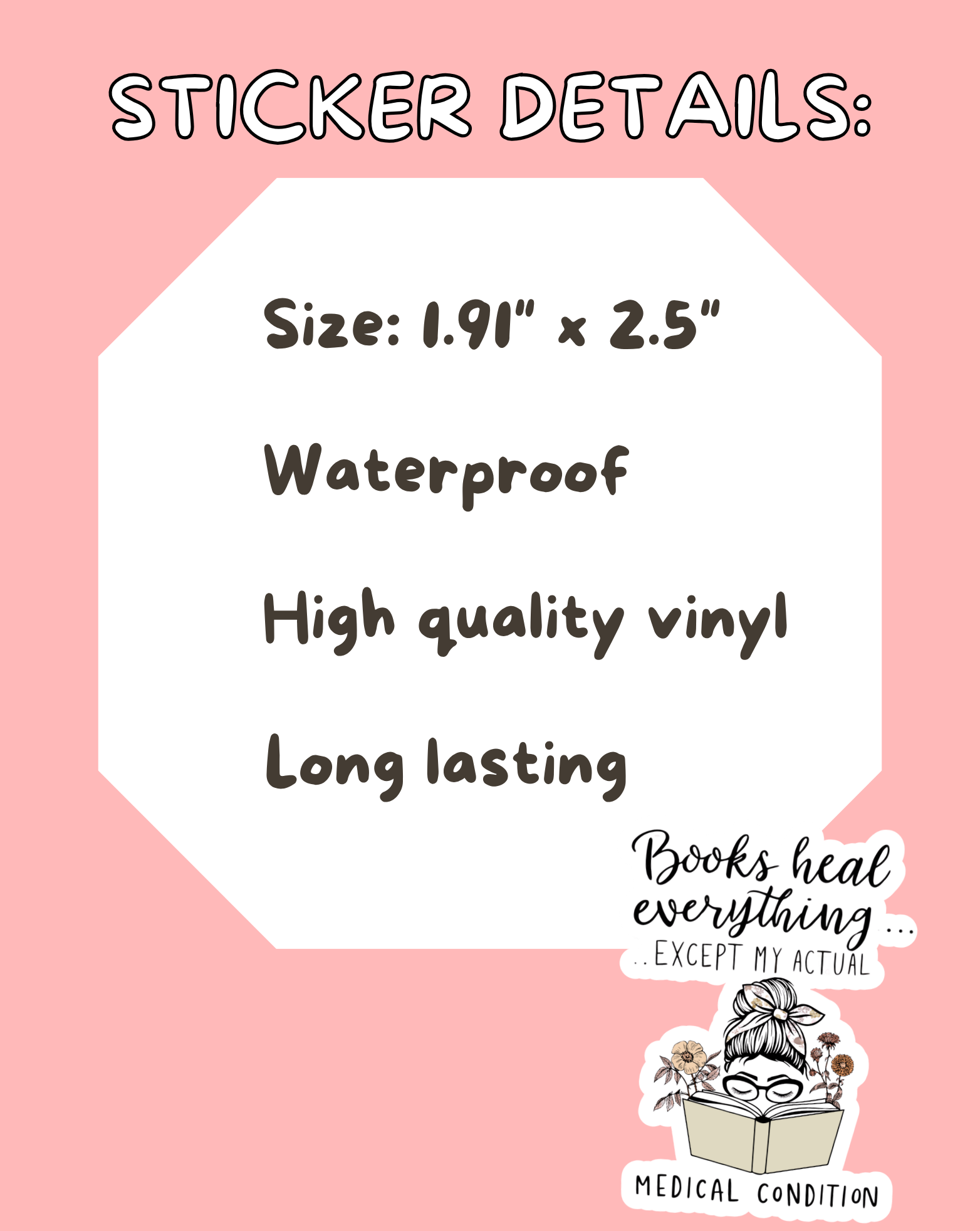 Books Heal Sticker