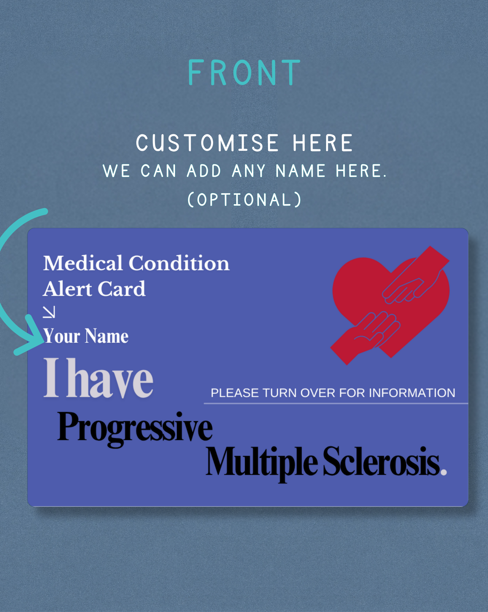 Progressive Multiple Sclerosis Medical Alert Card