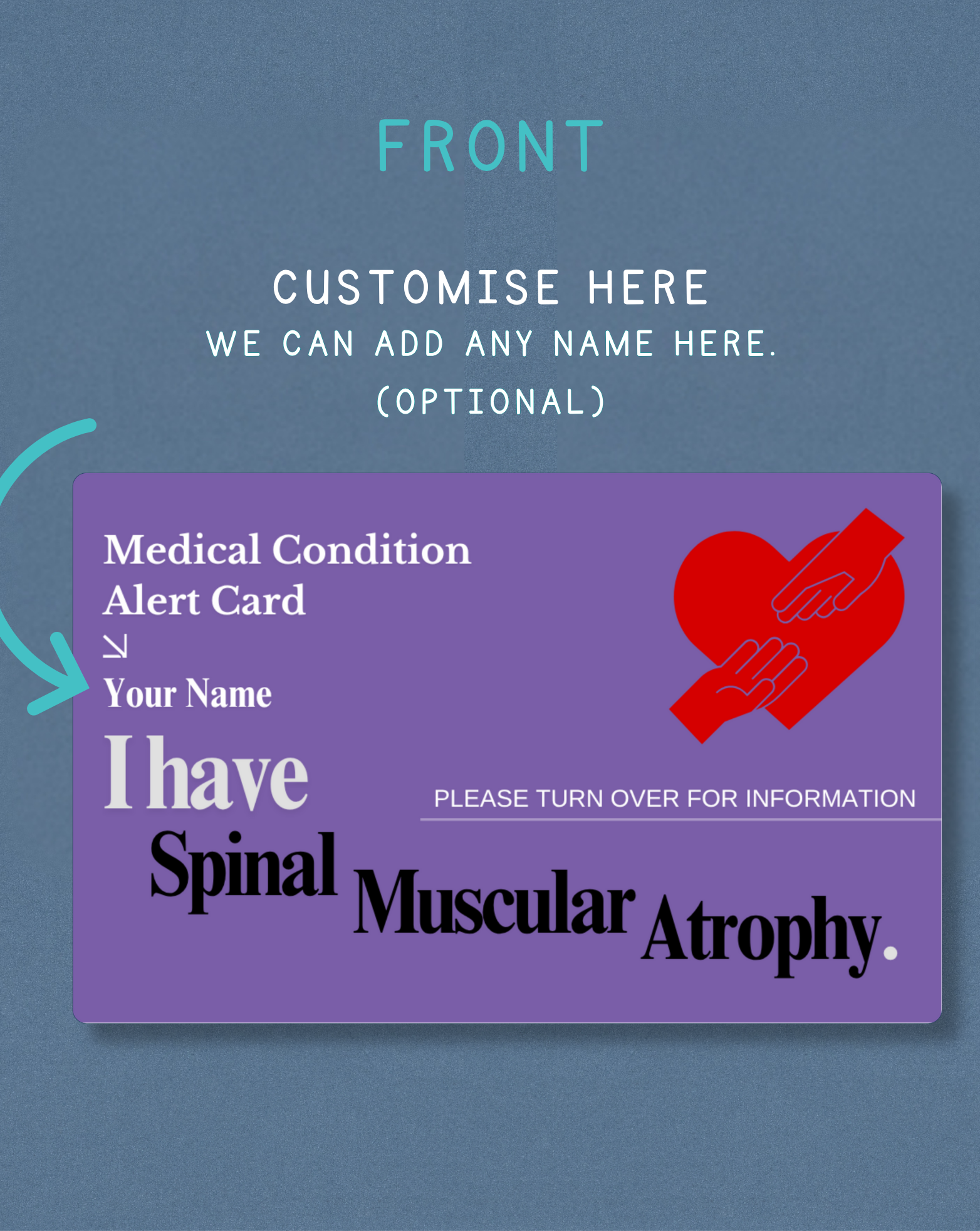 Spinal Muscular Atrophy Medical Alert Card