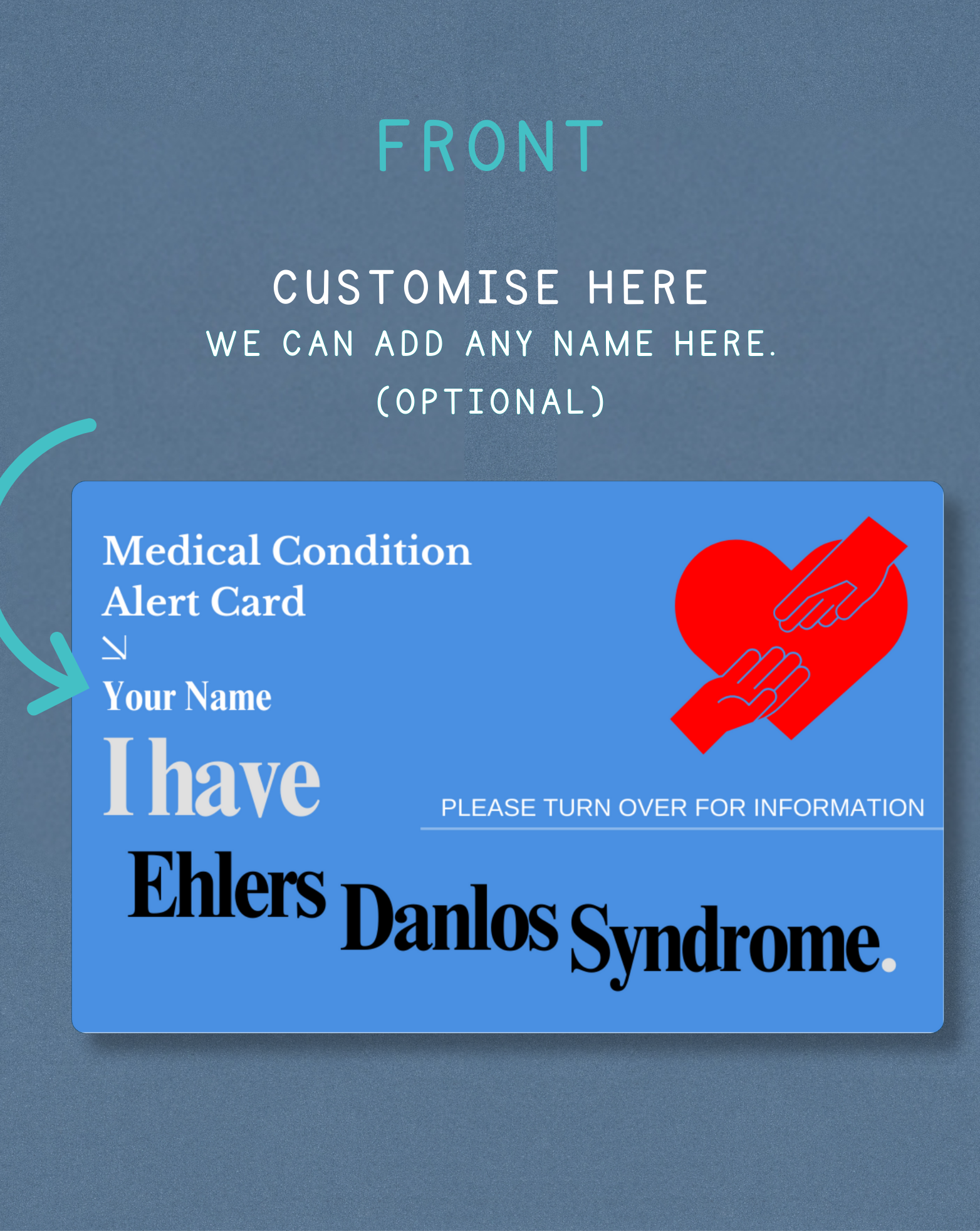 Ehlers Danlos Syndrome Medical Alert Card