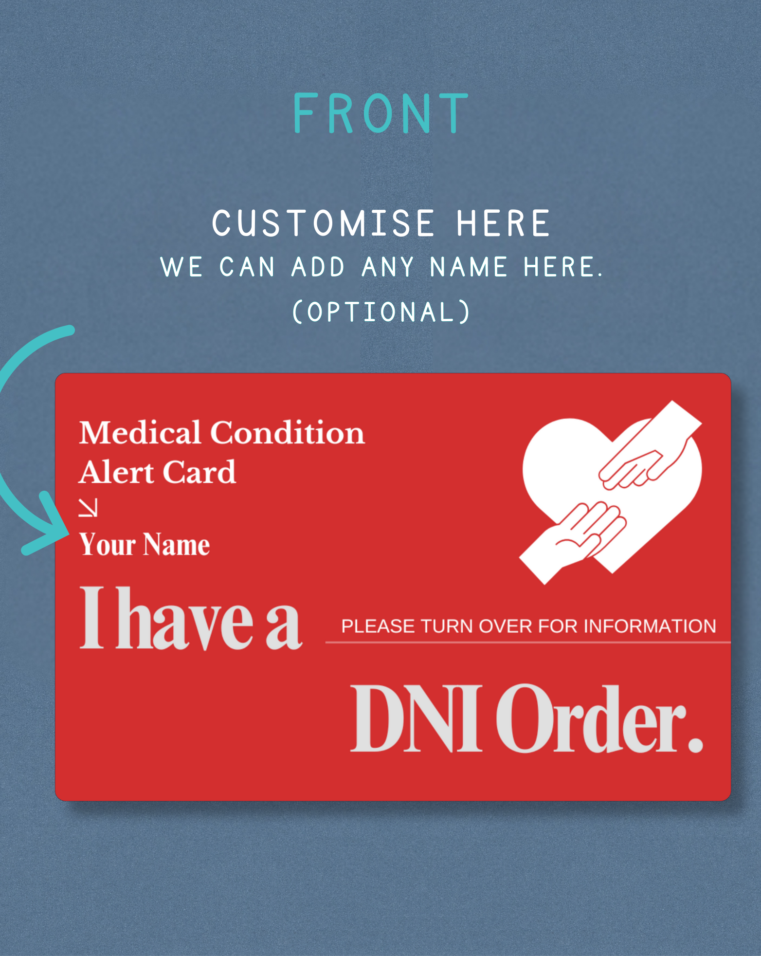 DNI Order Medical Alert Card