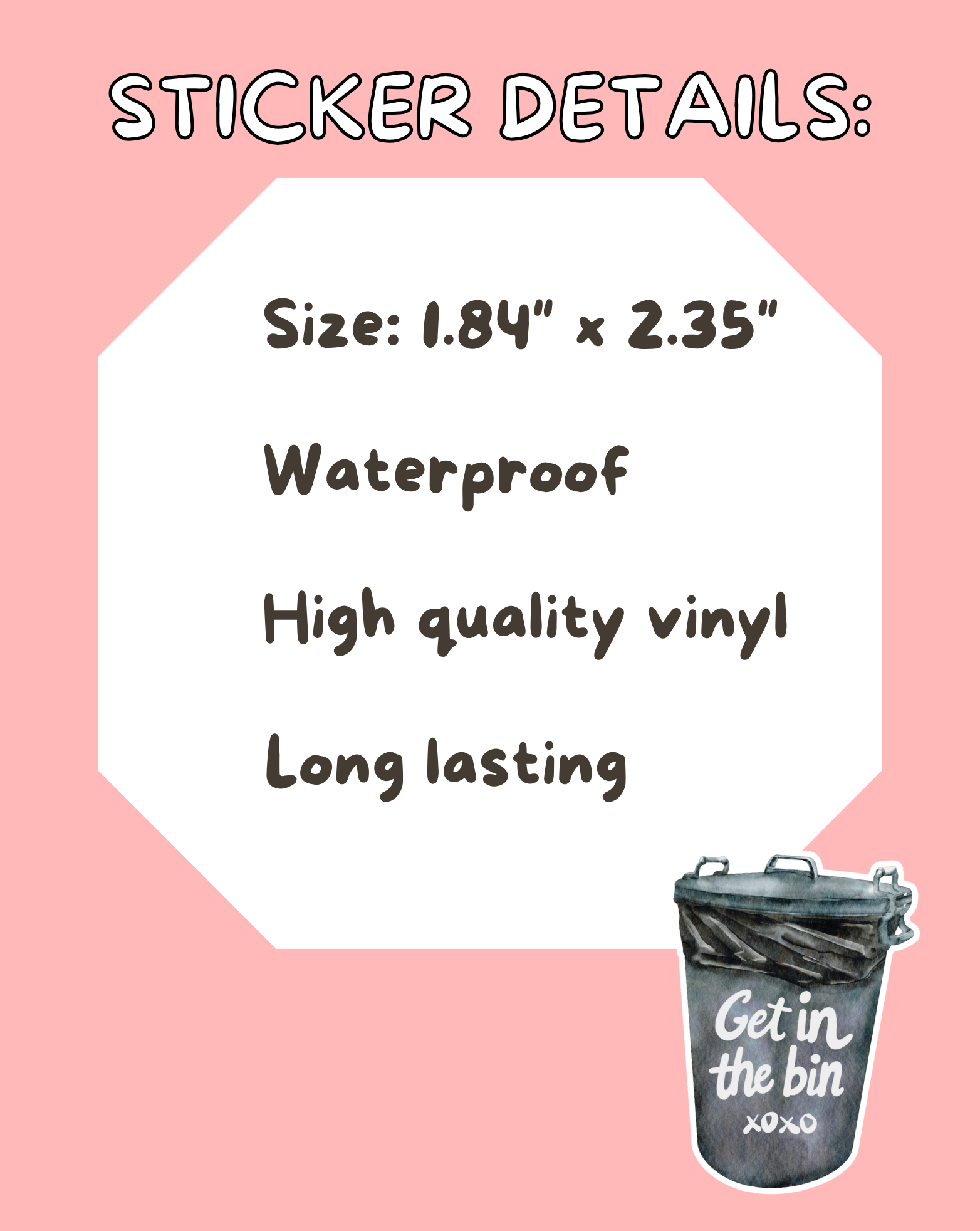 Get In The Bin Sticker