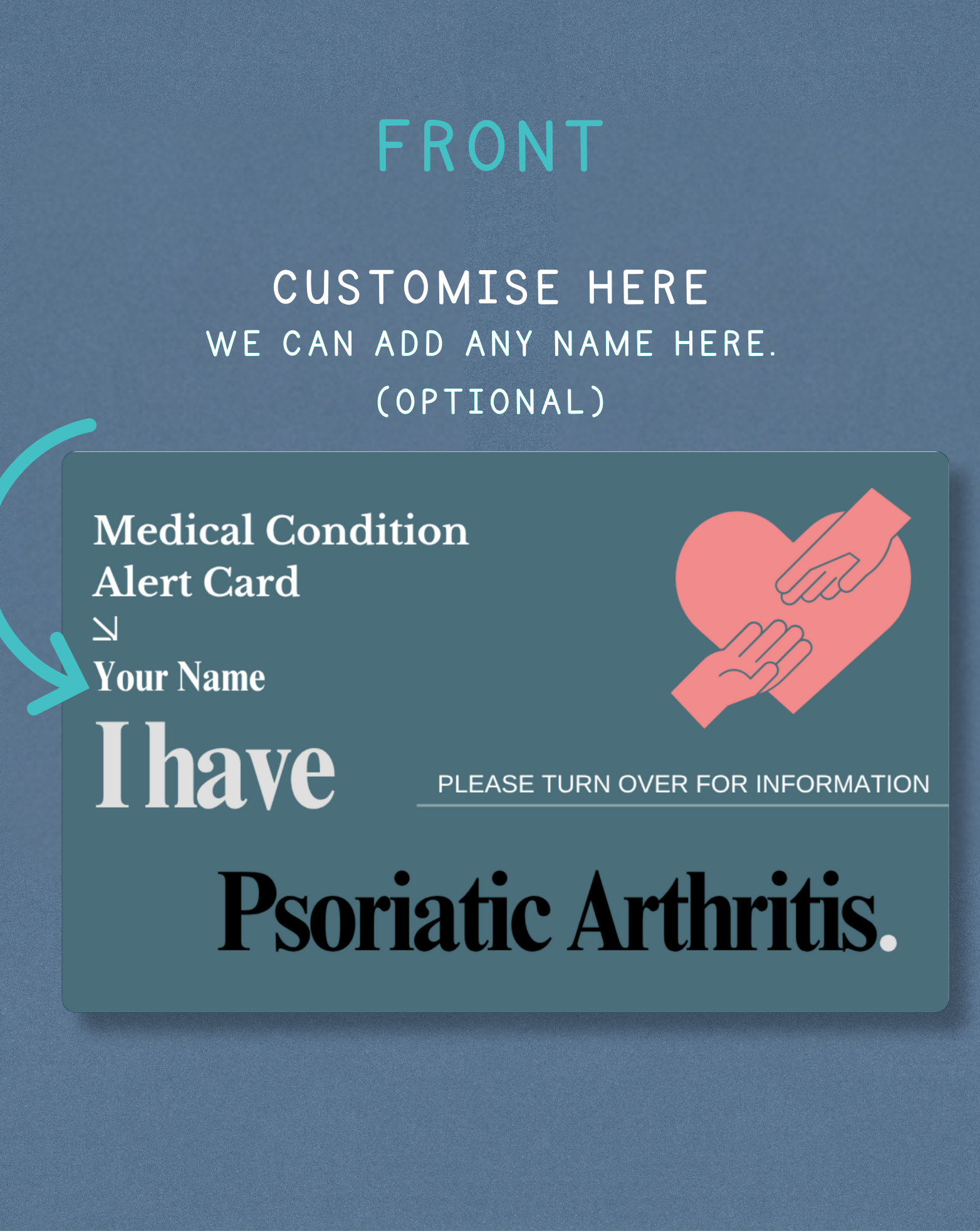 Psoriatic Arthritis Medical Alert Card