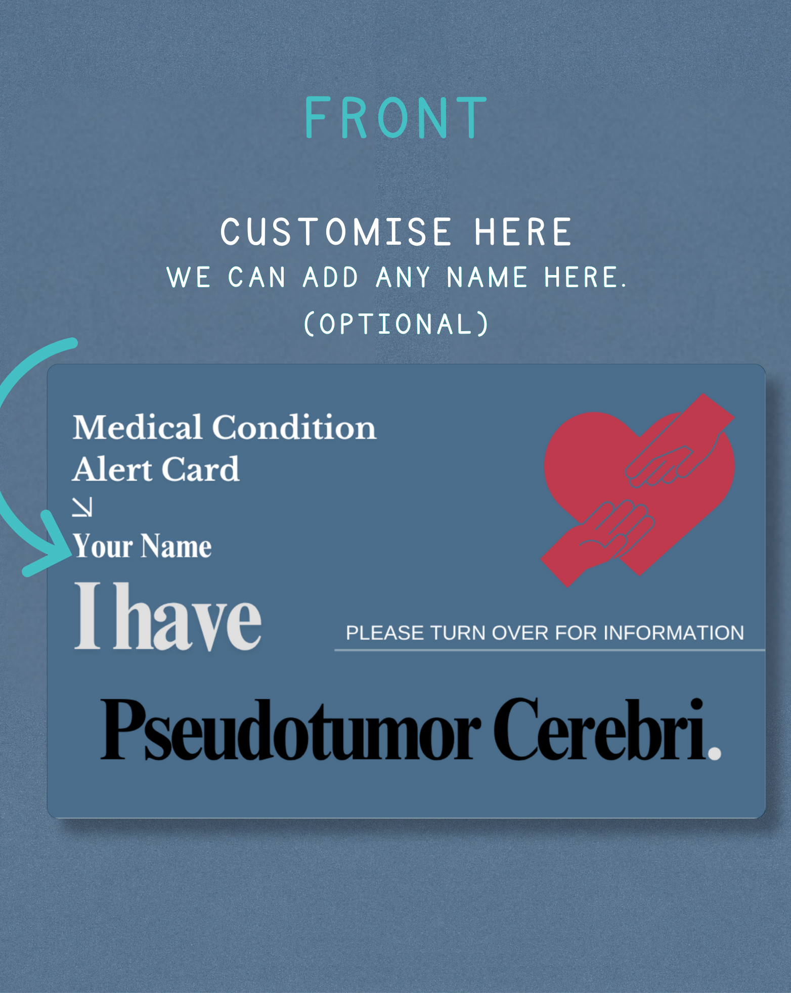 Pseudotumor Cerebri Medical Alert Card