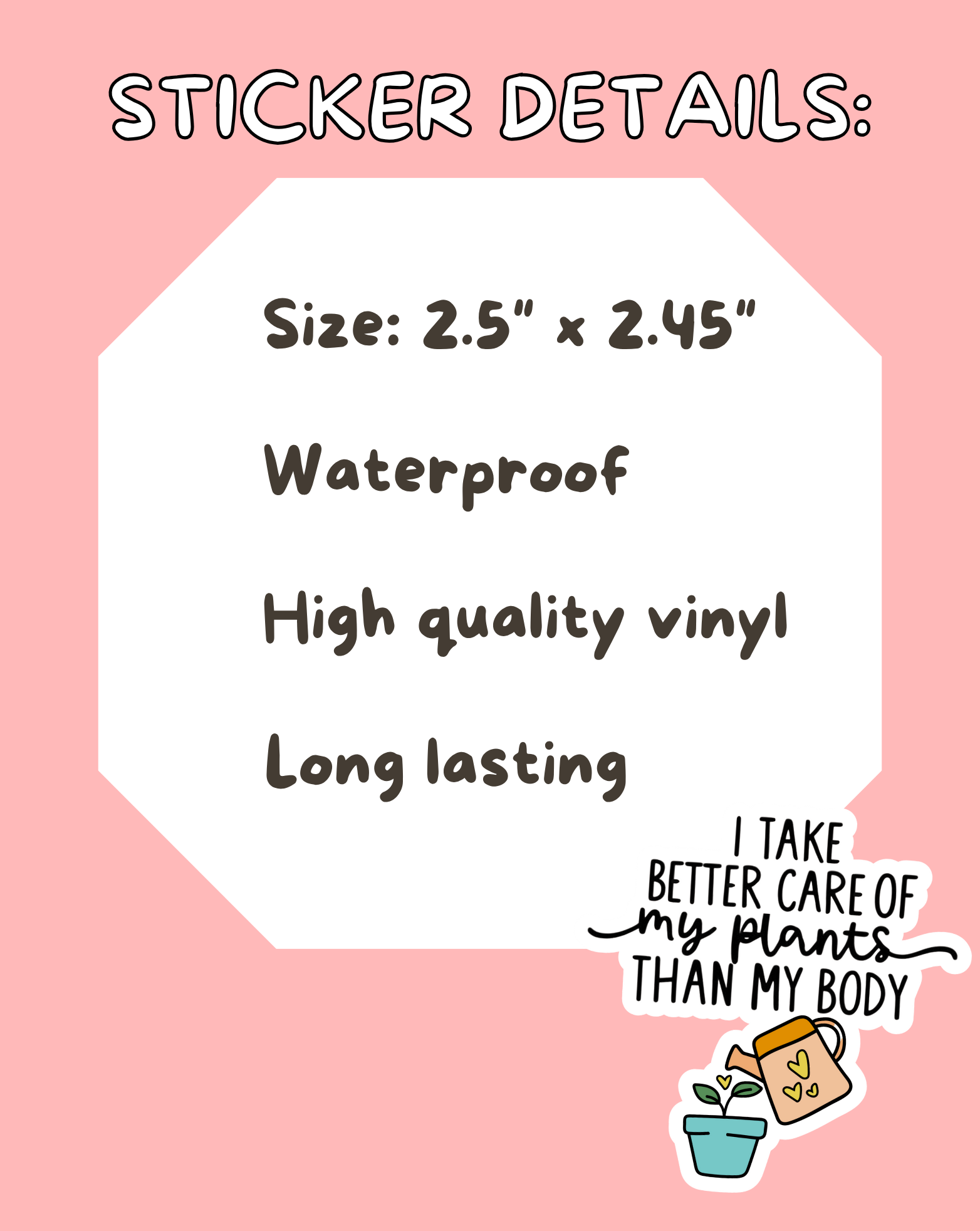 I Take Care Of My Plants Sticker