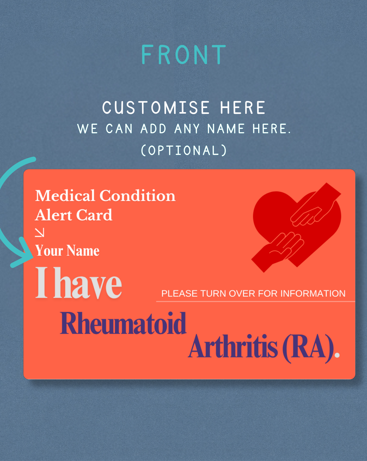 Rheumatoid Arthritis Medical Alert Card