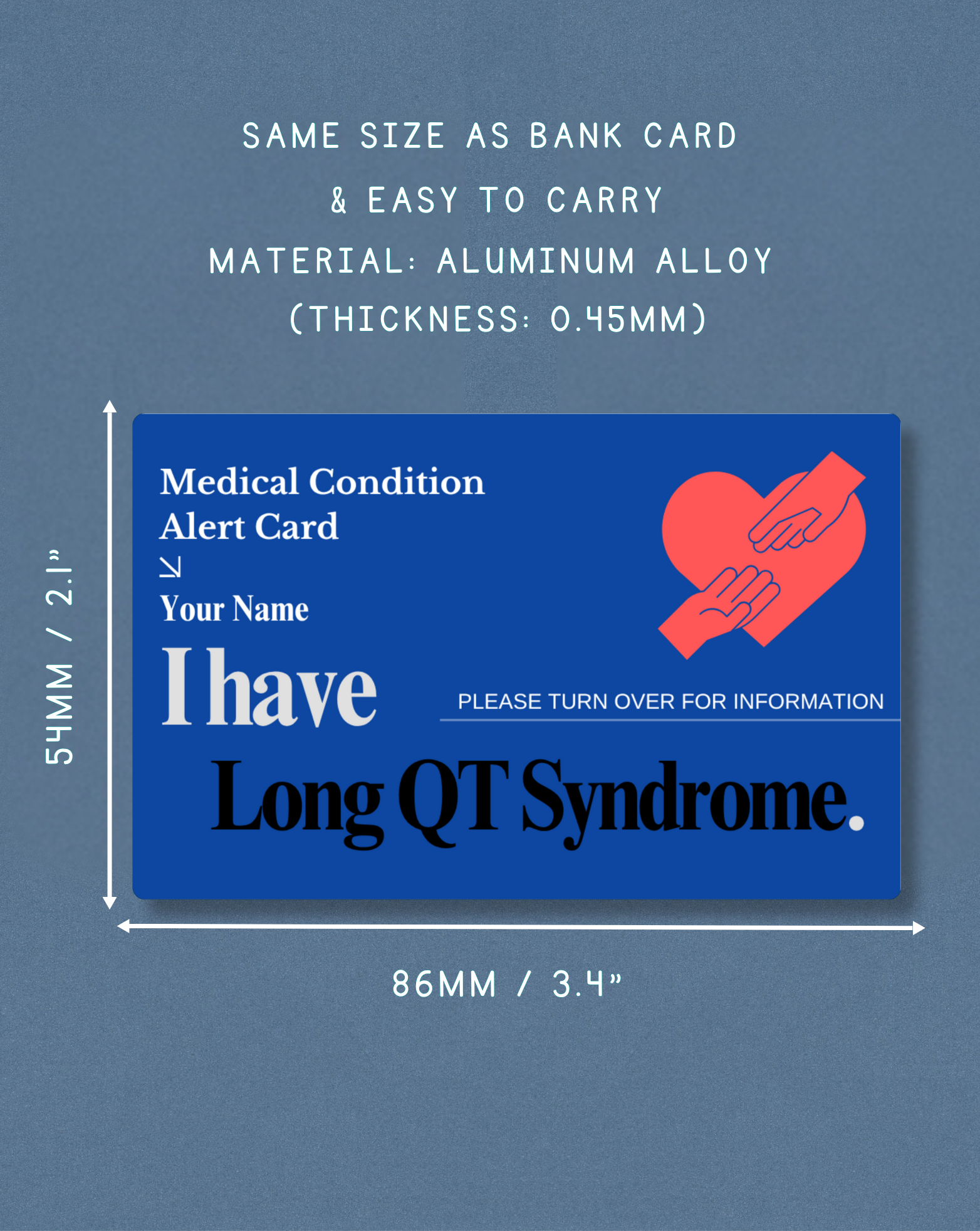 Long QT Syndrome Medical Alert Card