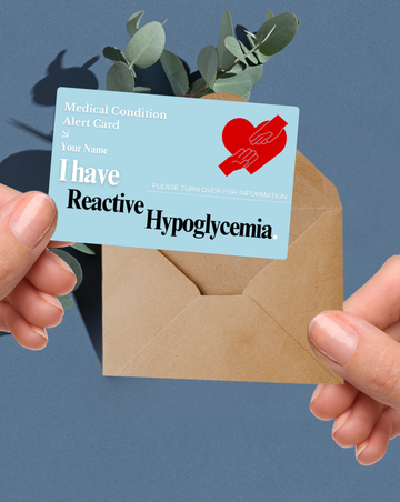Reactive Hypoglycemia Medical Alert Card