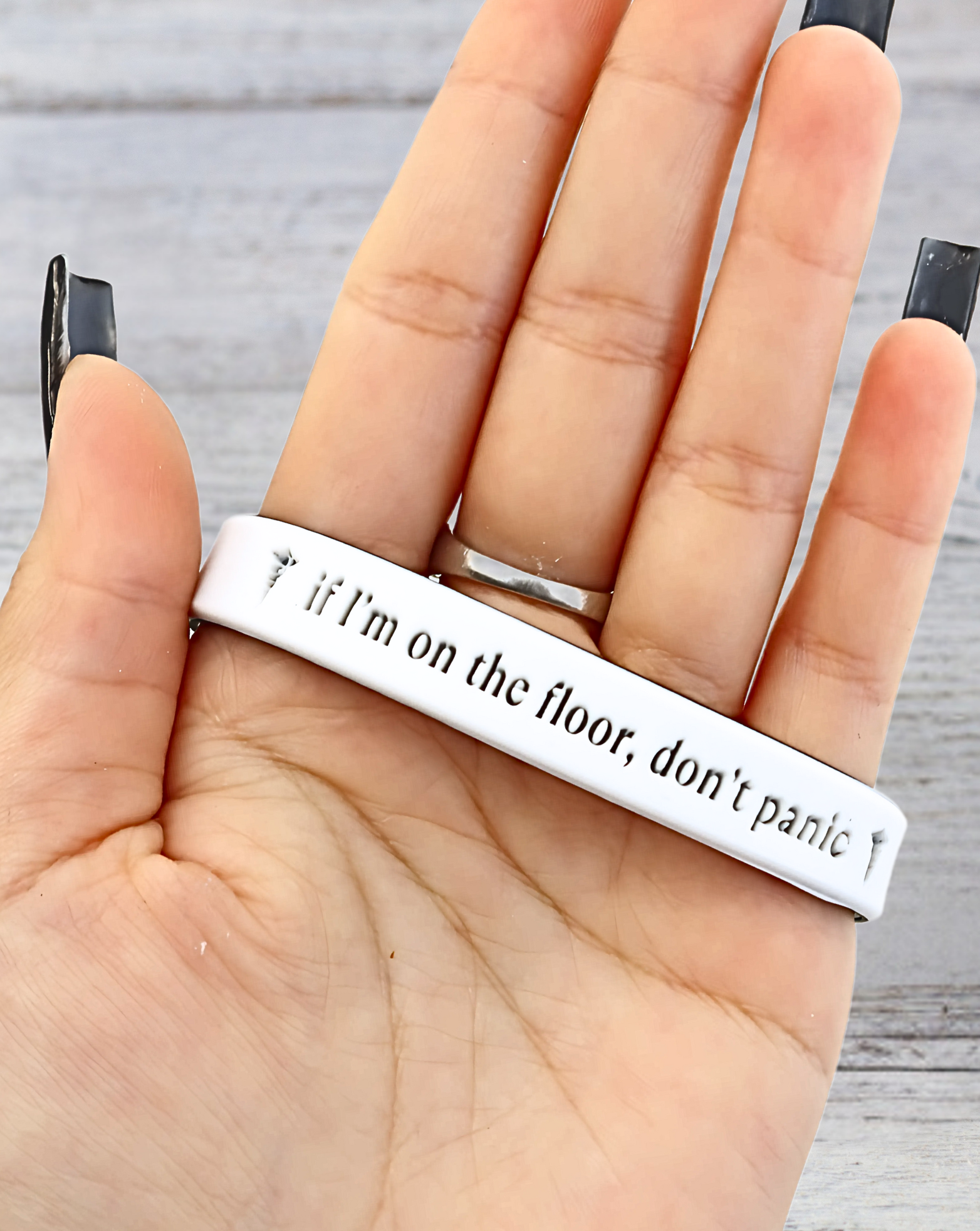 If I’m on the Floor, Don’t Panic - Funny Alert Bracelet