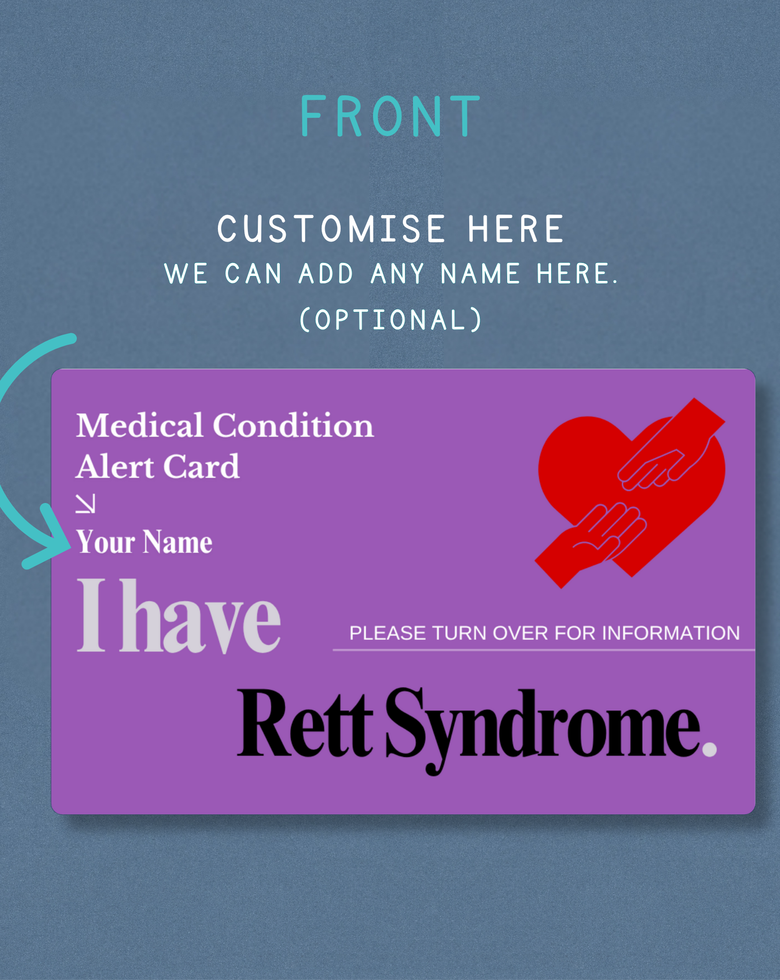 Rett Syndrome Medical Alert Card