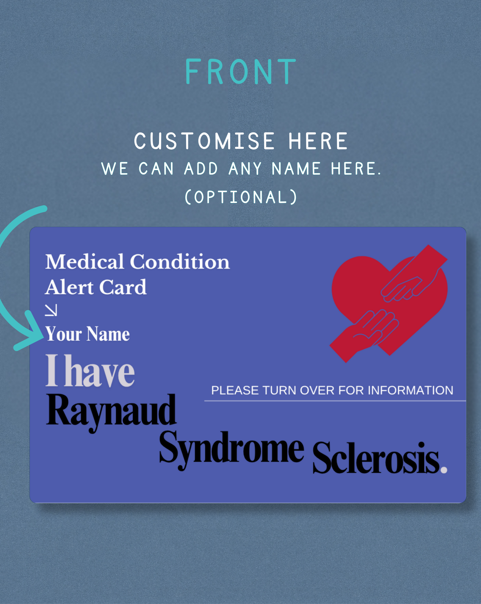 Raynaud Syndrome Sclerosis Medical Alert Card