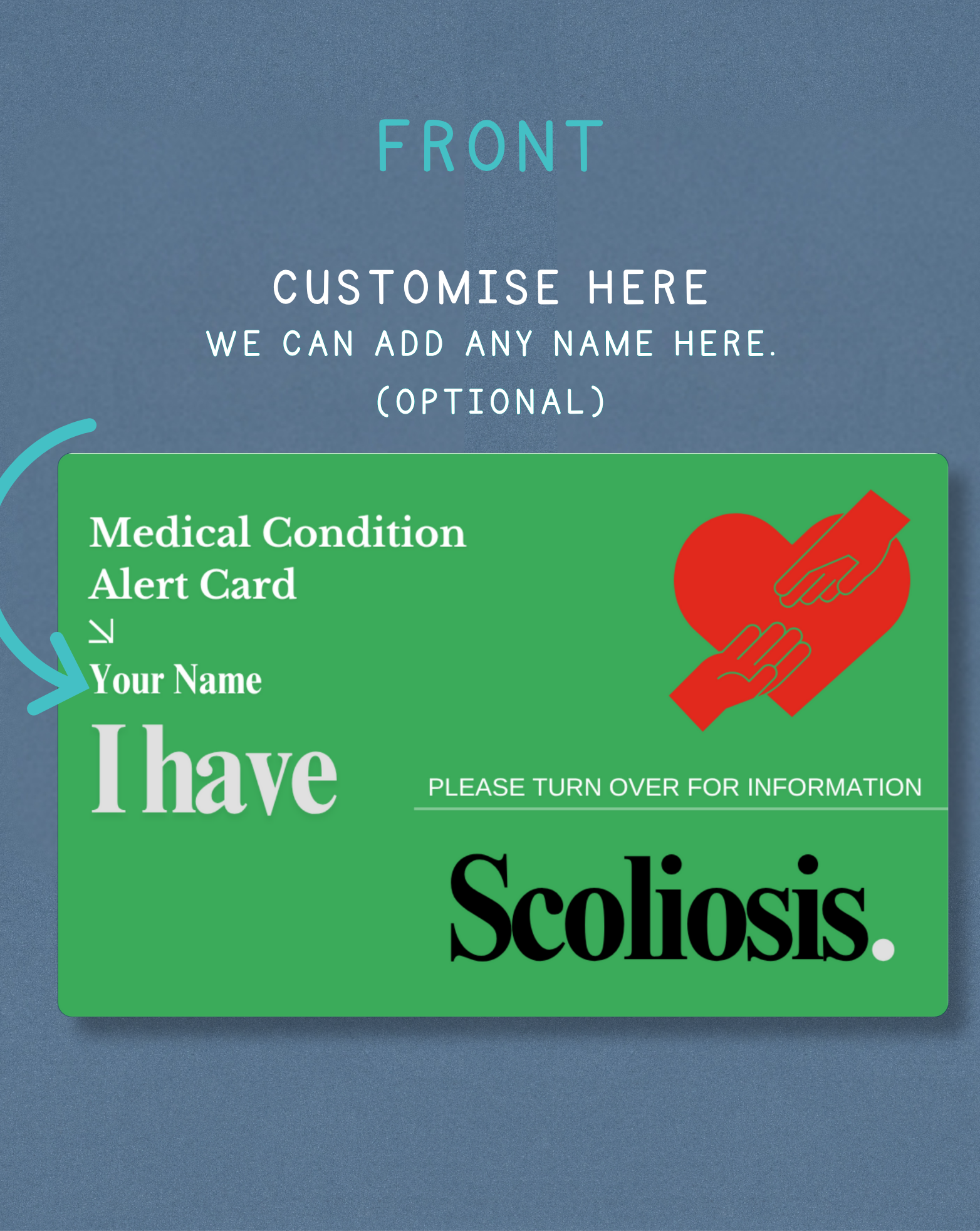 Scoliosis Medical Alert Card