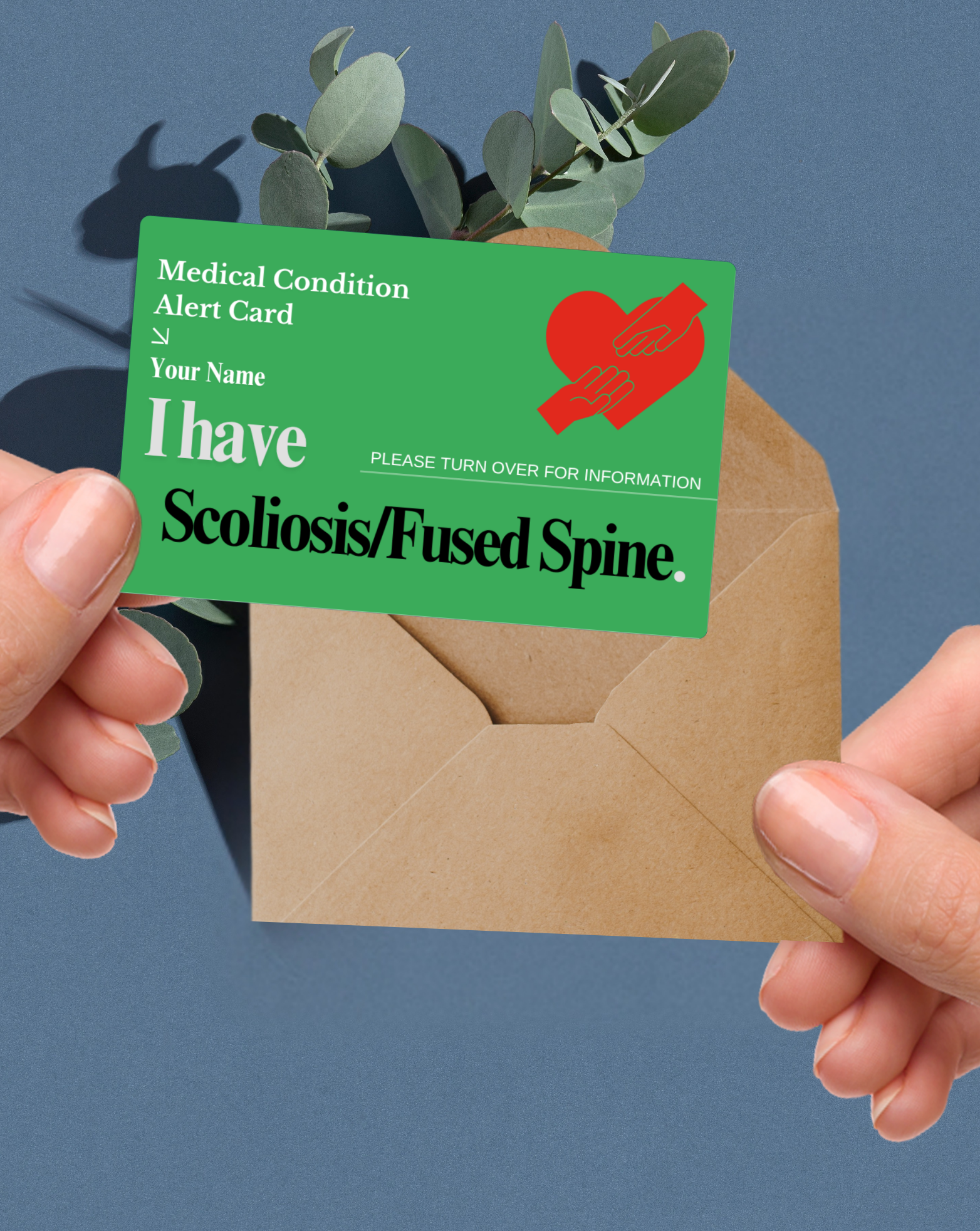 Scoliosis/Fused Spine Medical Alert Card