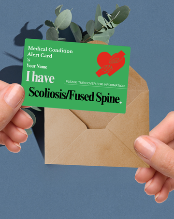 Scoliosis/Fused Spine Medical Alert Card