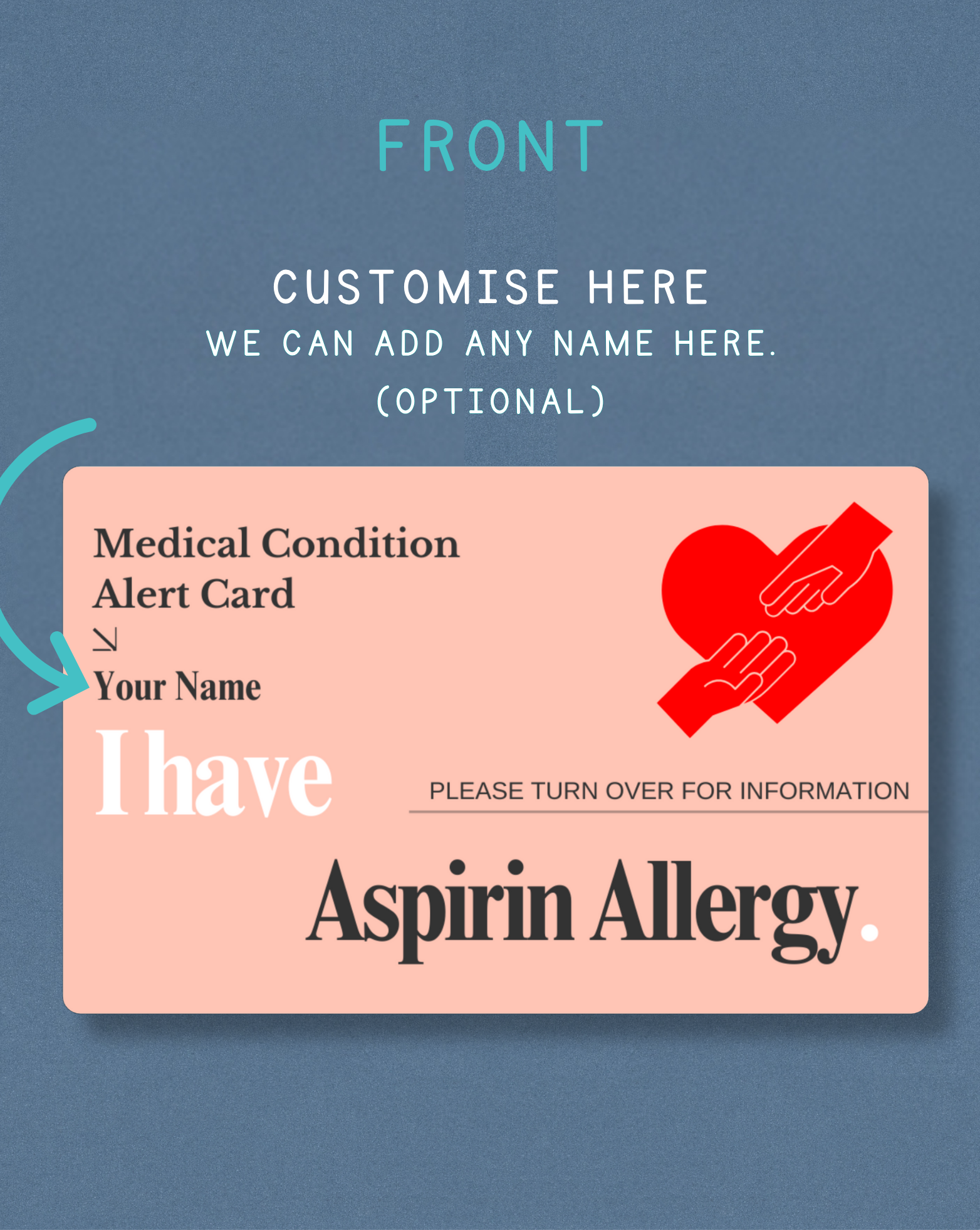 Aspirin Allergy Alert Card