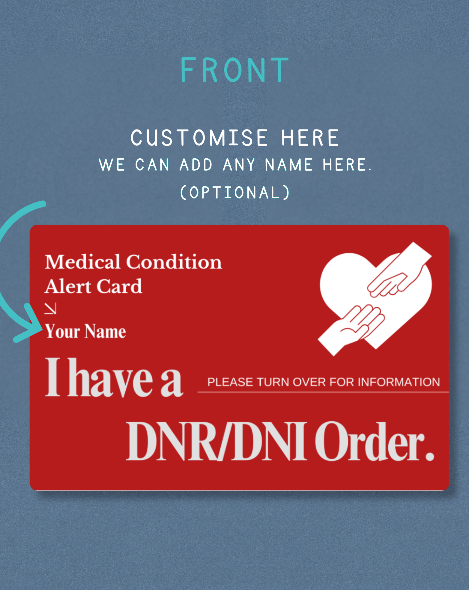 DNR/DNI Order Medical Alert Card