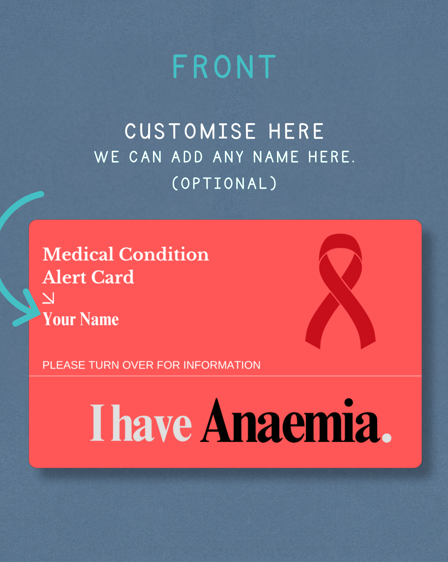 Anaemia Medical Alert Card