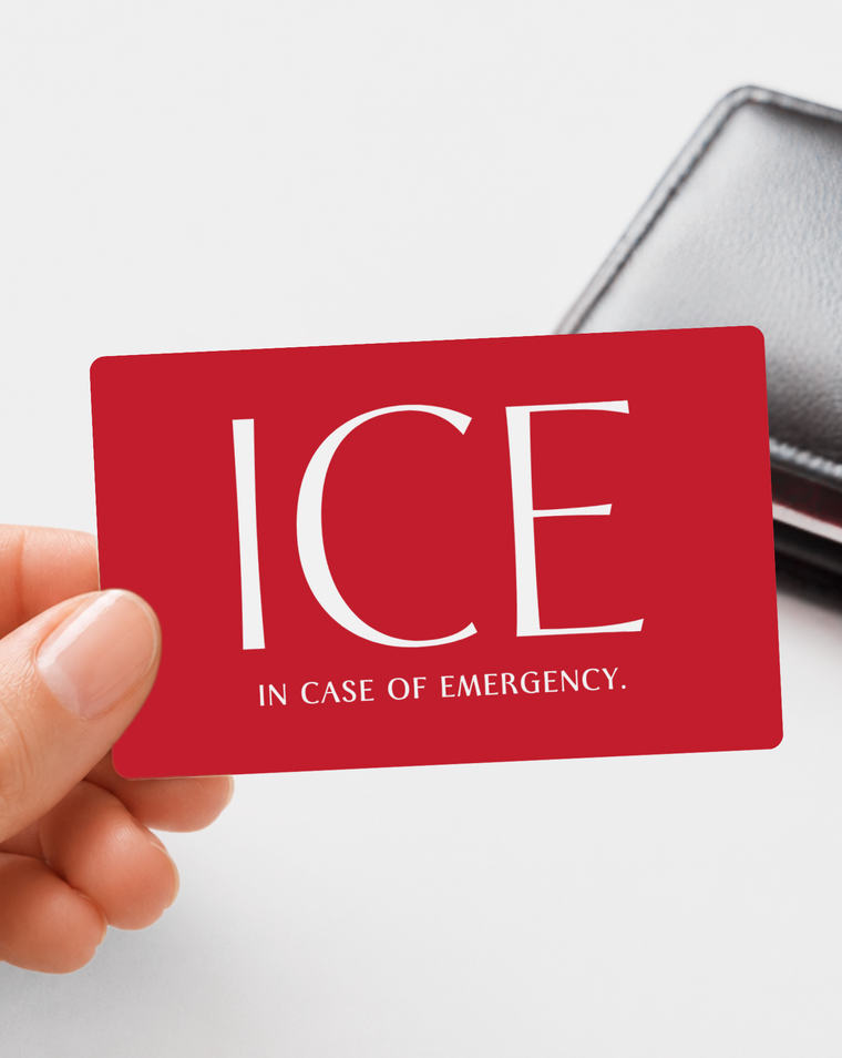 ICE Contact Card (Red)