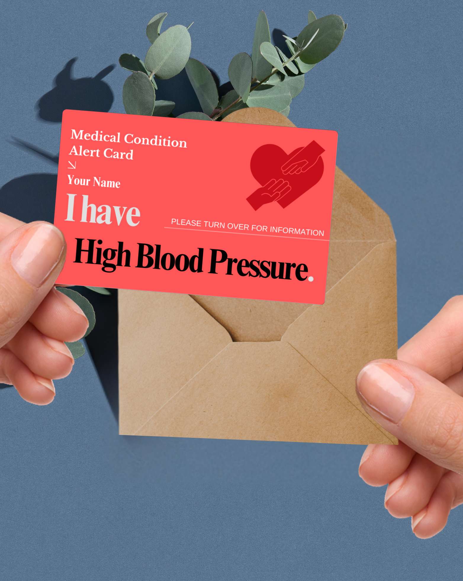 High Blood Pressure Medical Alert Card