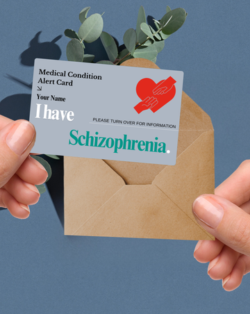 Schizophrenia Medical Alert Card