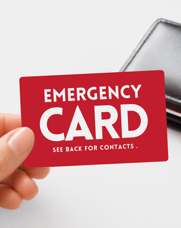 Emergency Contact Card (Red)