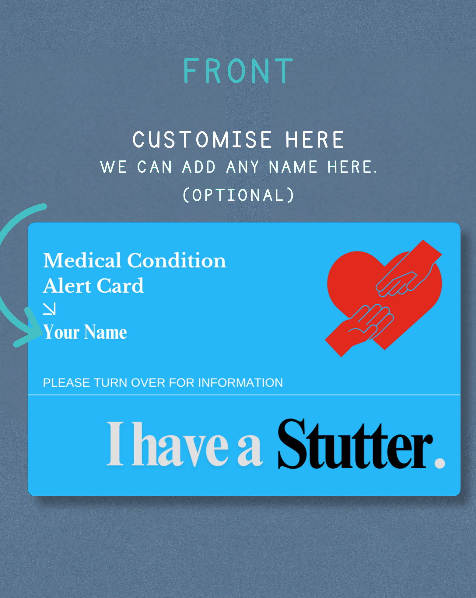 Stutter Medical Alert Card