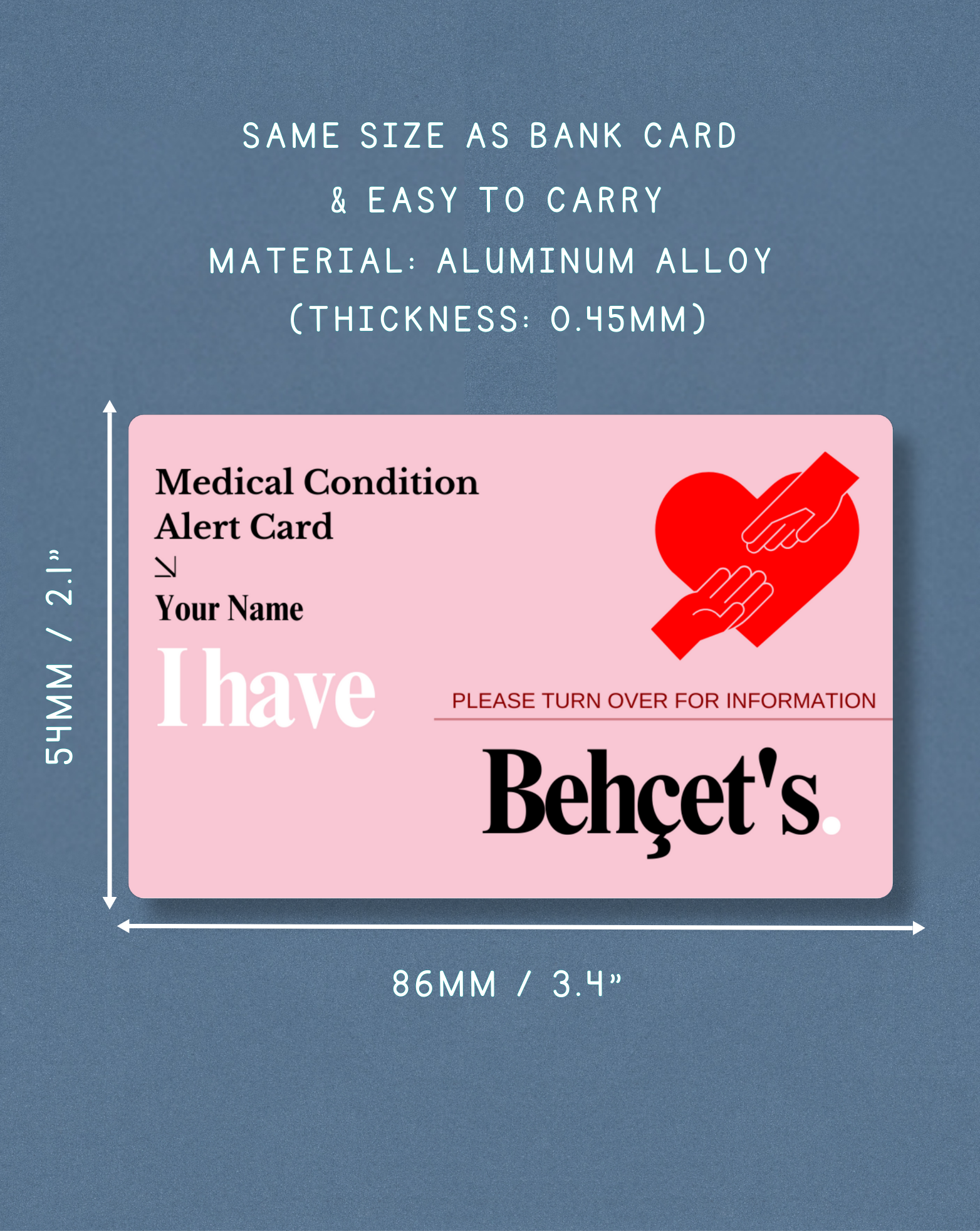 Behcet’s Medical Alert Card