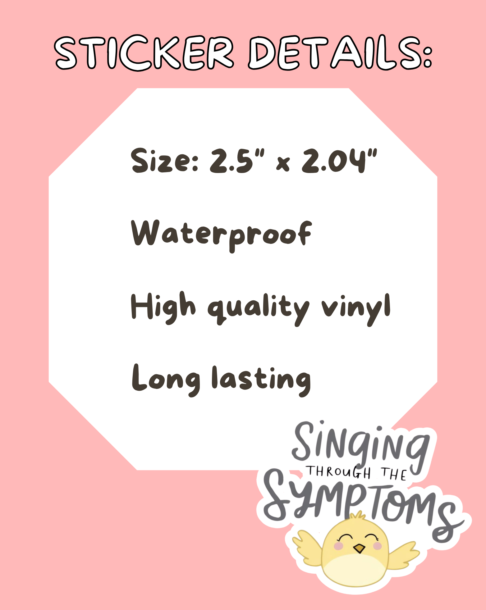 Singing Through Symptoms Sticker