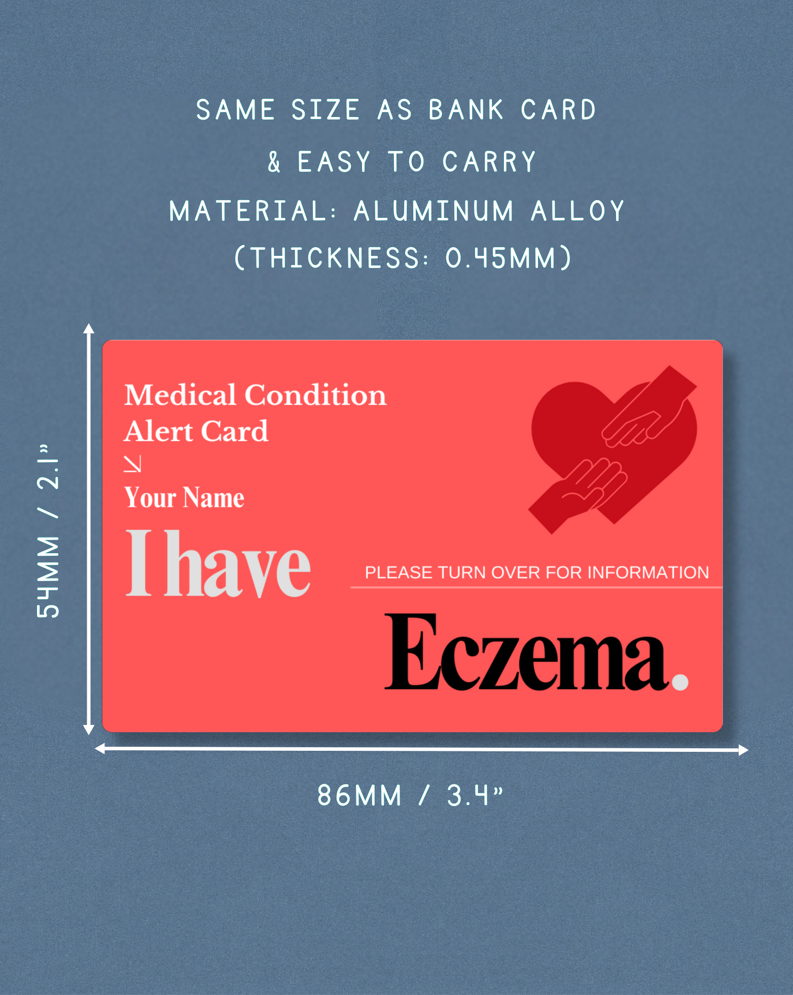 Eczema Medical Alert Card