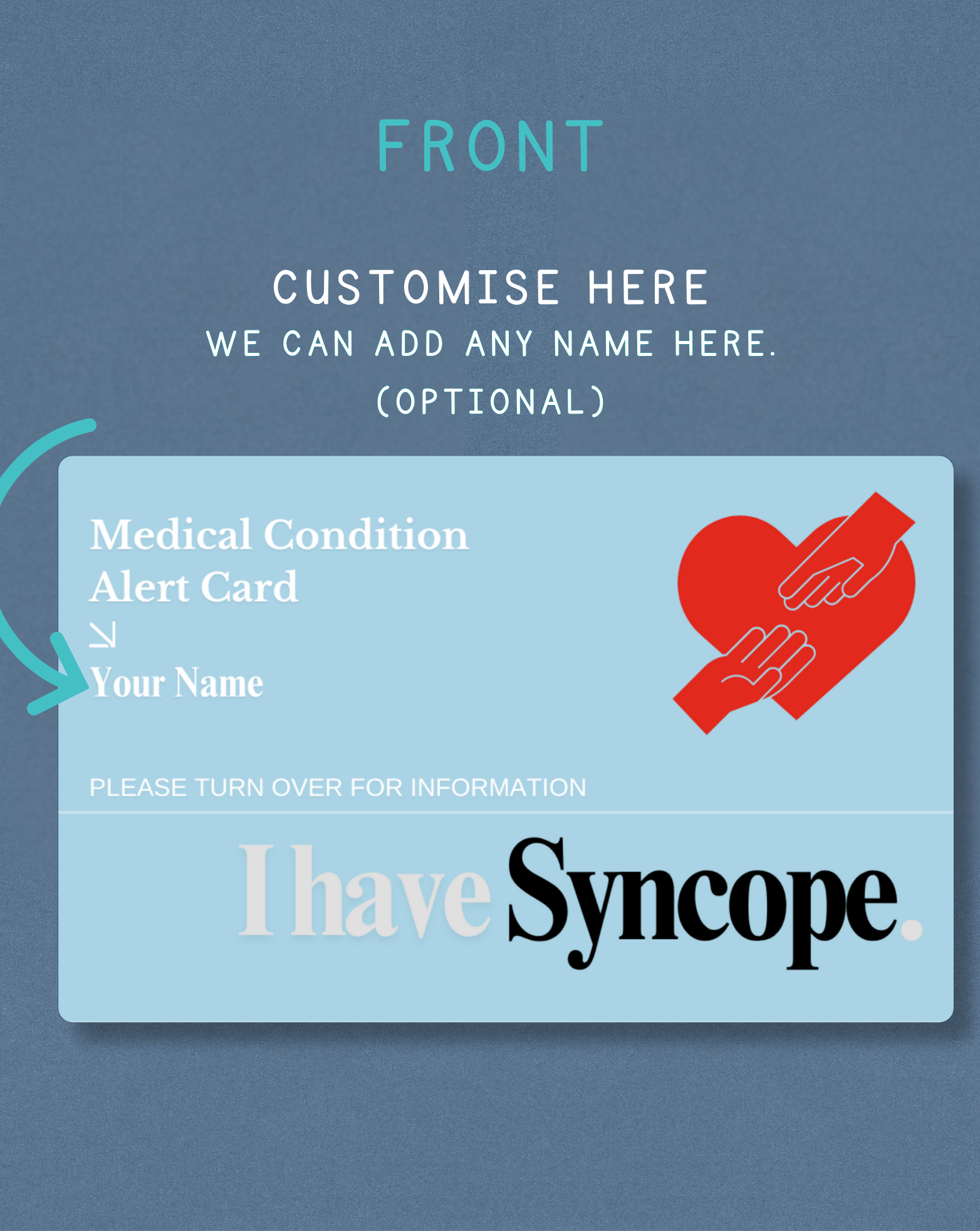 Syncope Medical Alert Card