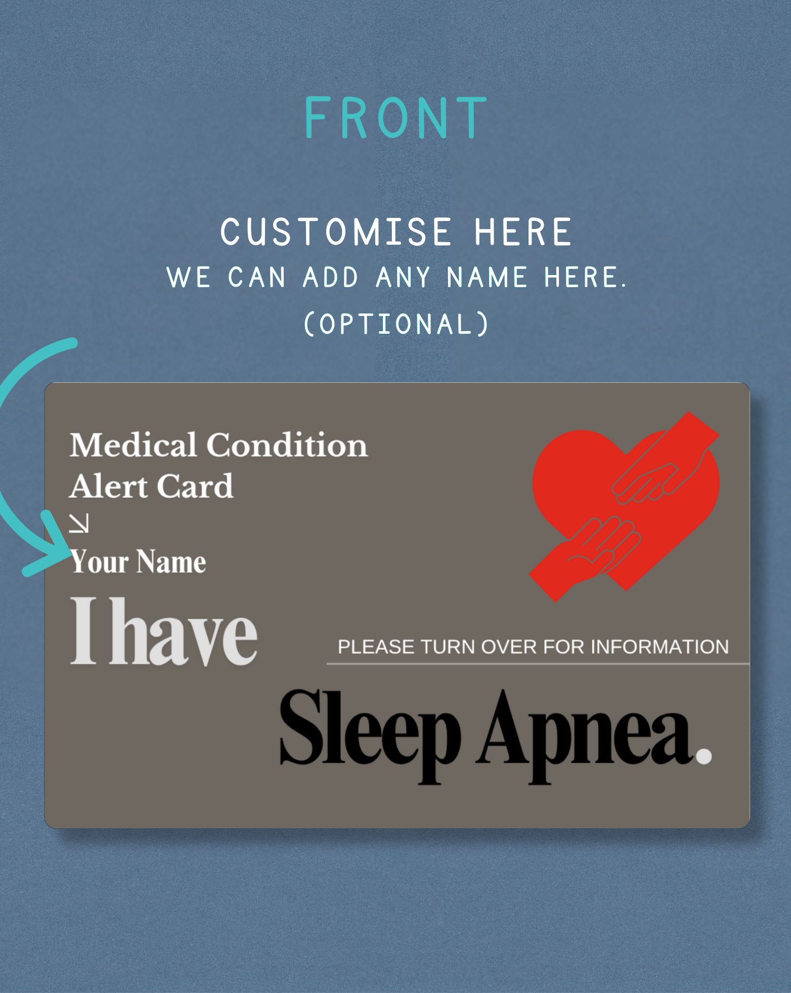 Sleep Apnea Medical Alert Card