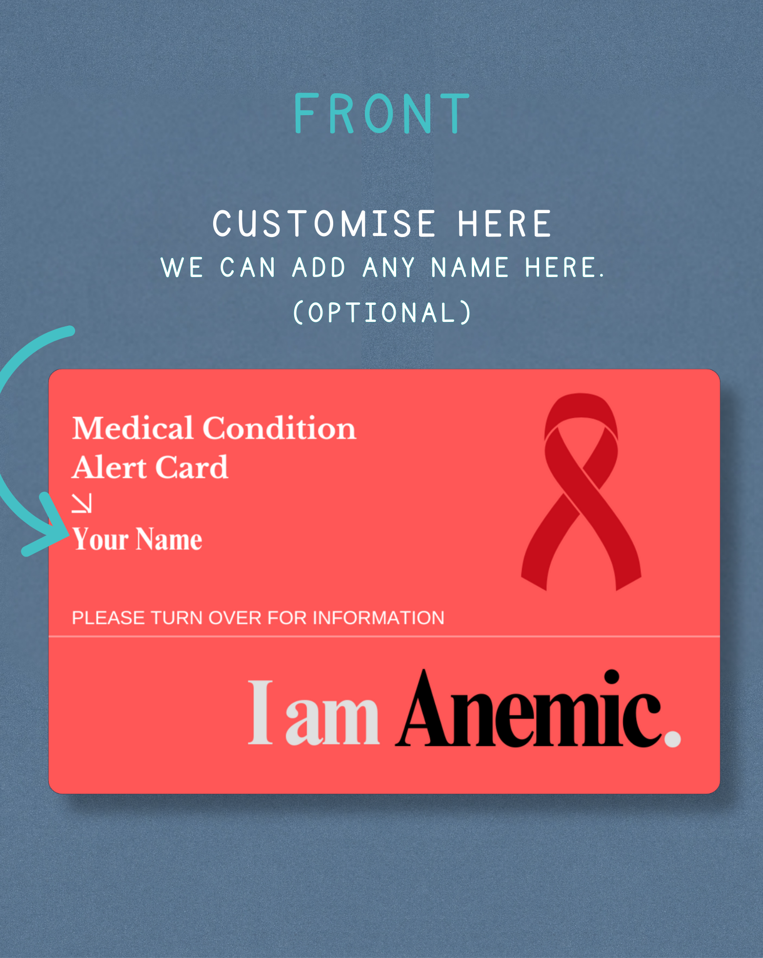 Anemic Medical Alert Card