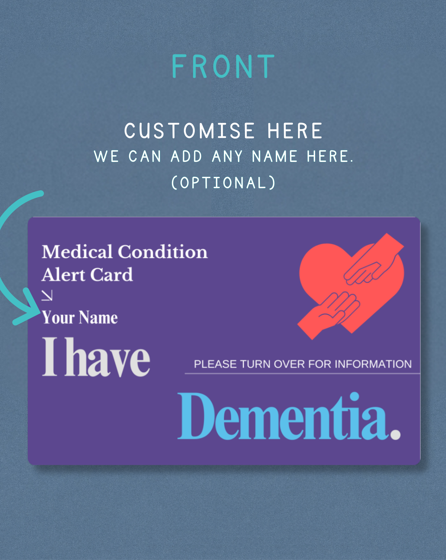 Dementia Medical Alert Card