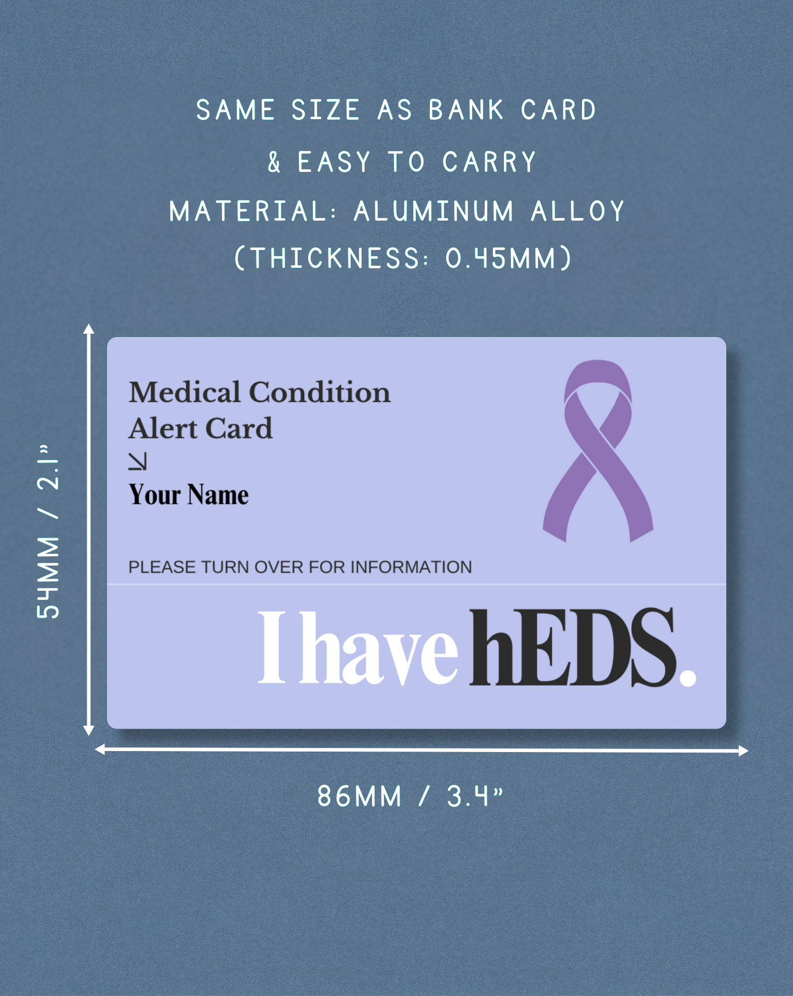 hEDS Medical Alert Card