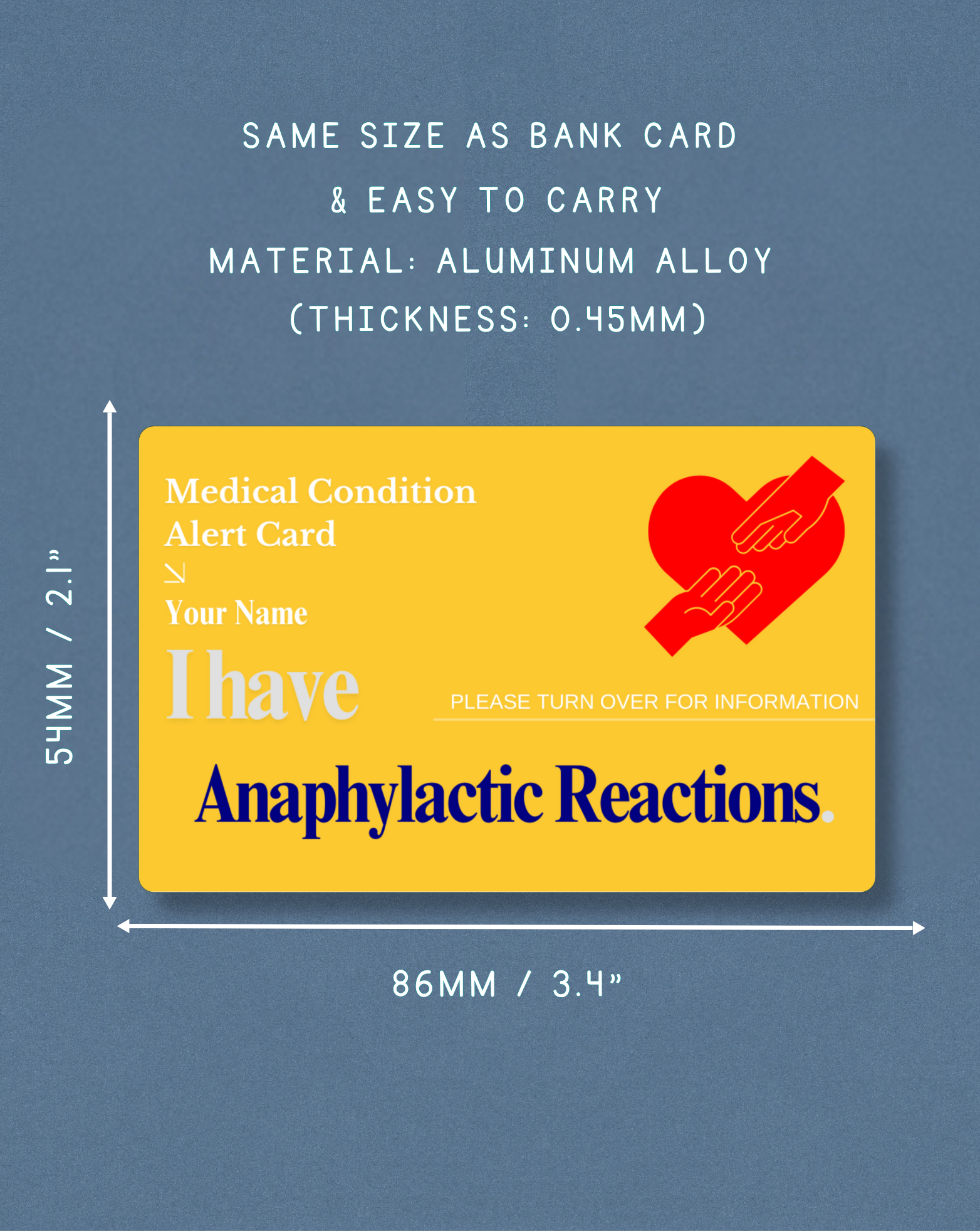 Anaphylactic Reactions Alert Card