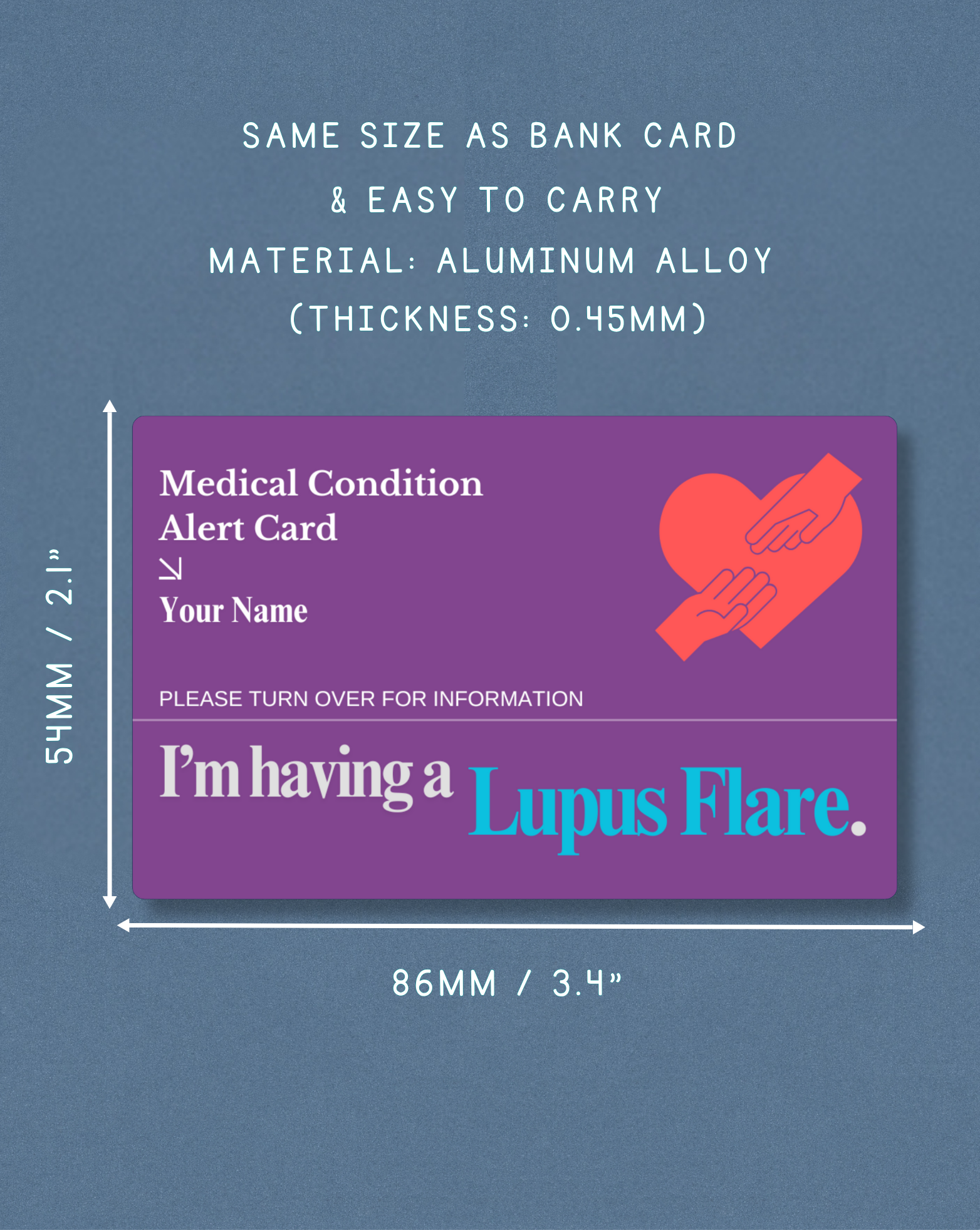Lupus Flare Medical Alert Card